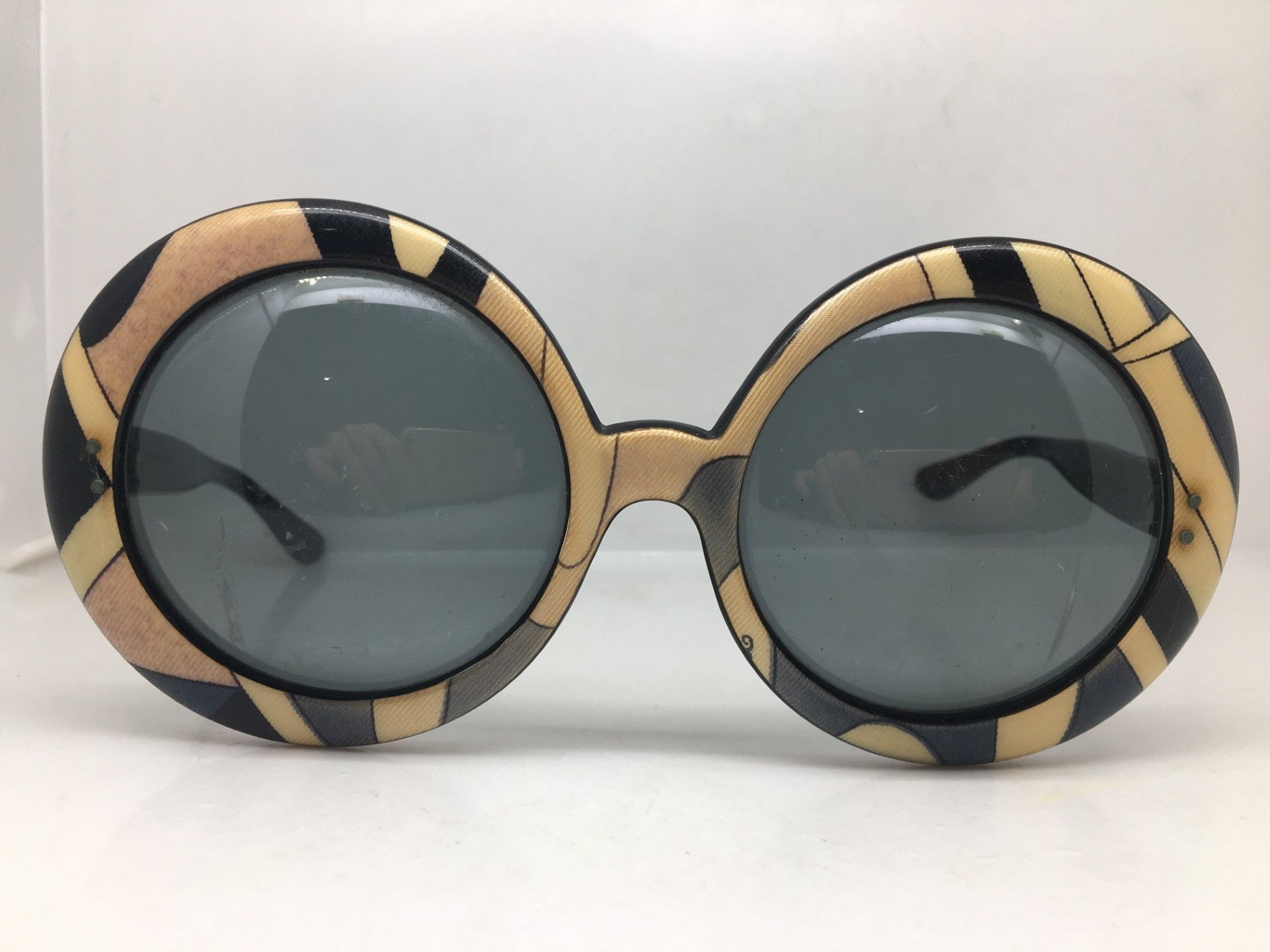 Emilio Pucci '69 MOD EMILIO PUCCI VINTAGE ROUND JACKIE O style Sunglasses Size ONE SIZE - 2 Thumbnail
