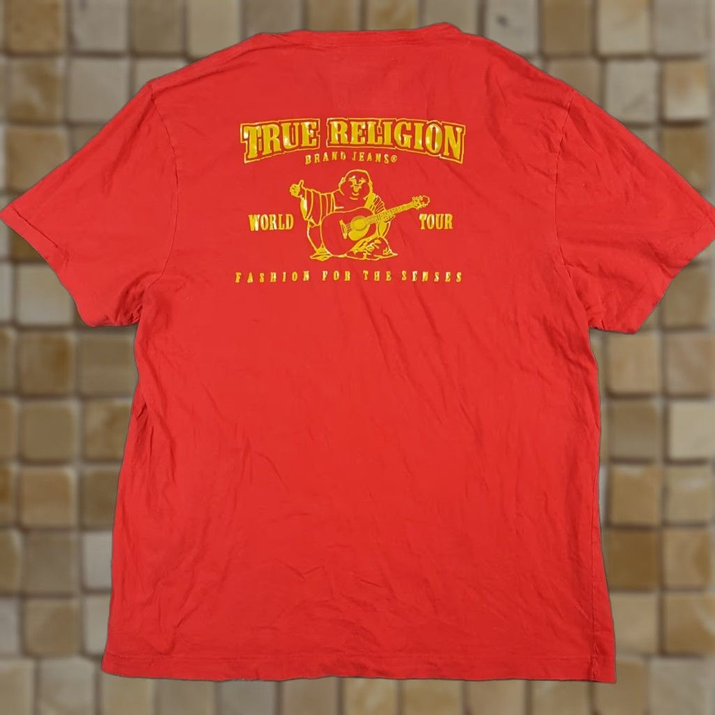 True Religion True Religion Jeans World Tour Vintage Buddha Logo Men's 3XL Retro T Shirt Shirt Mens 3XL Red Cotton Embroidered Logo Vintage 90s Retro Y2K Size US XXL / EU 58 / 5 - 1 Thumbnail