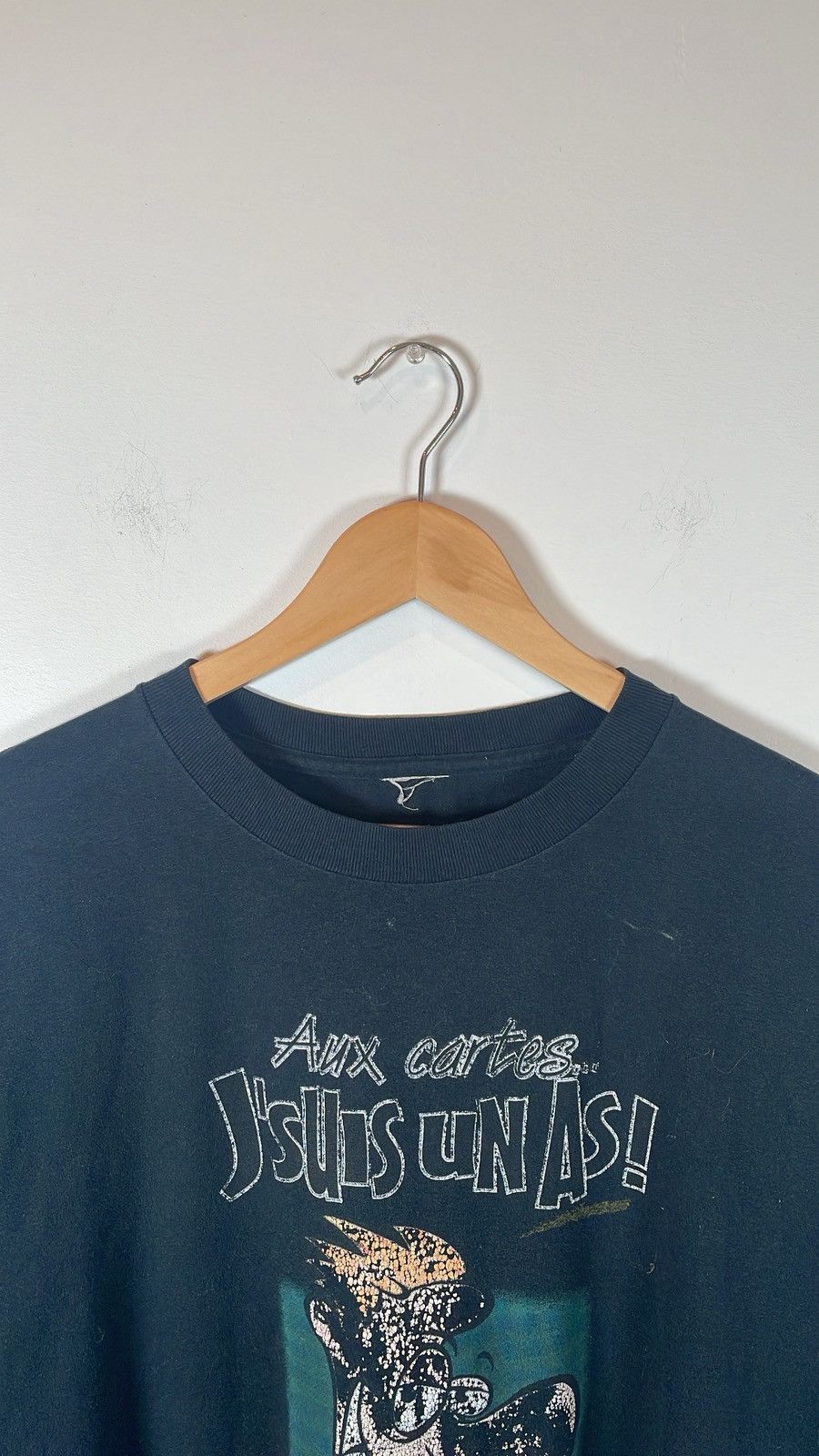 Vintage Vintage “Aux cartes… J’suis un as!” Graphic Tee Size US L / EU 52-54 / 3 - 2 Thumbnail