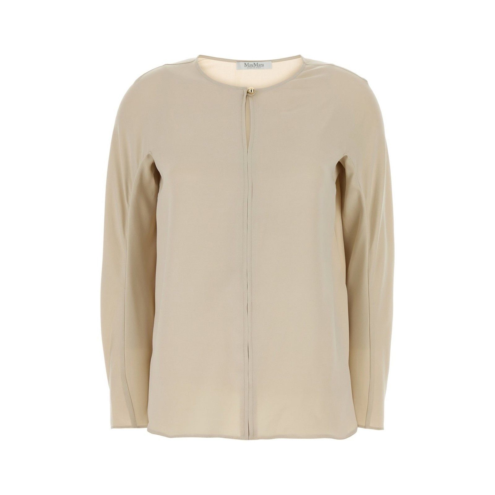Max Mara MAX MARA Sand Stretch Silk Mitico Blouse New & Authentic (Wo Size XS / US 0-2 / IT 36-38 - 1 Thumbnail