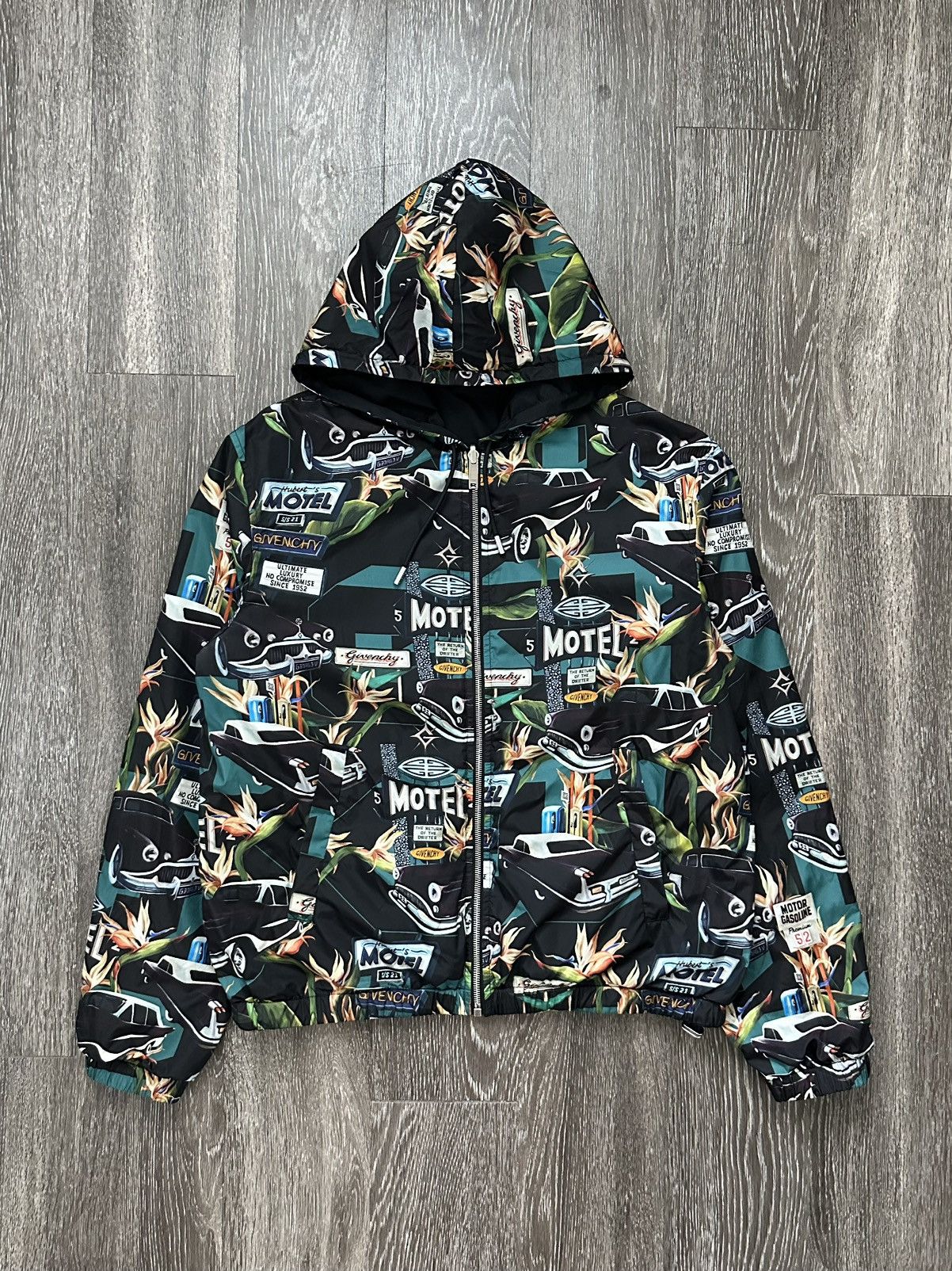 Givenchy Givenchy Reversible Motel Black Windbreaker Jacket Size US XL / EU 56 / 4 - 2 Thumbnail