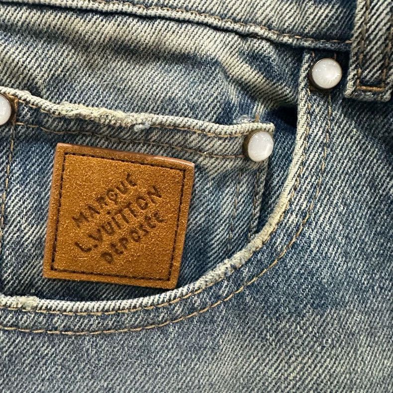 Louis Vuitton Louis Vuitton Washed studded long jeans Size US 34 / EU 50 - 5 Thumbnail