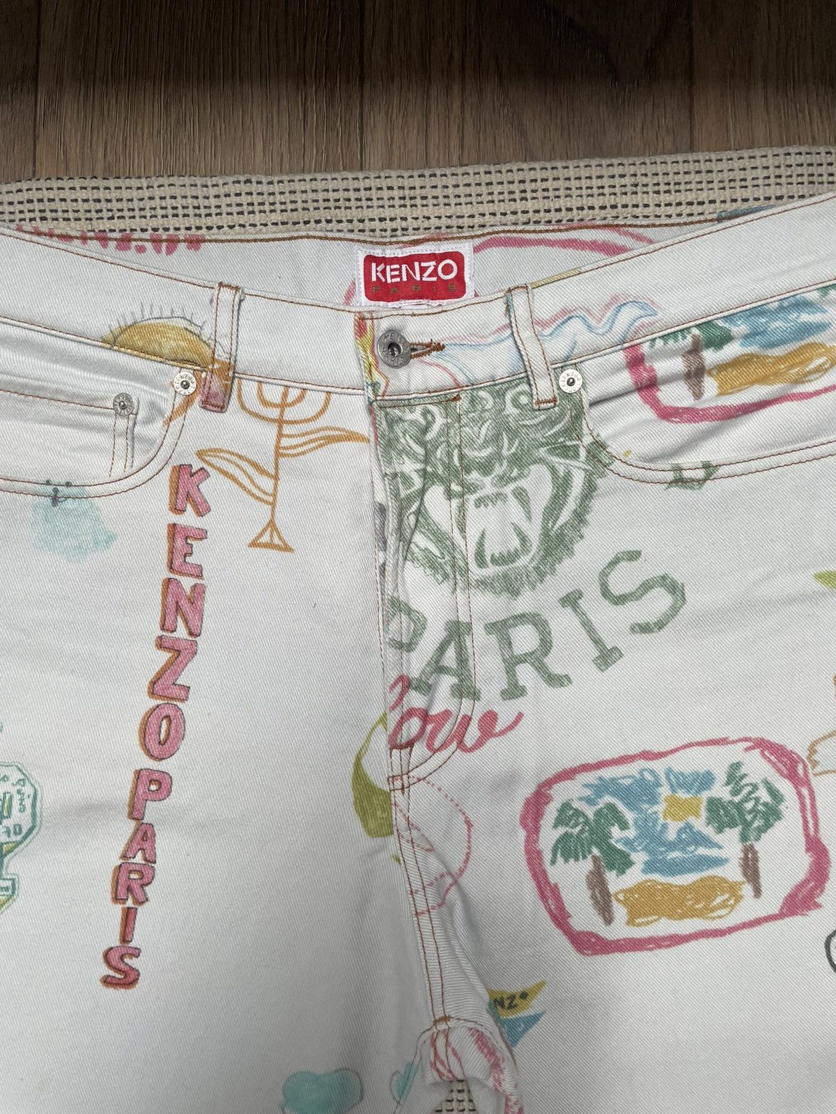Kenzo Kenzo Straight Denim Jeans White Size US 32 / EU 48 - 3 Thumbnail