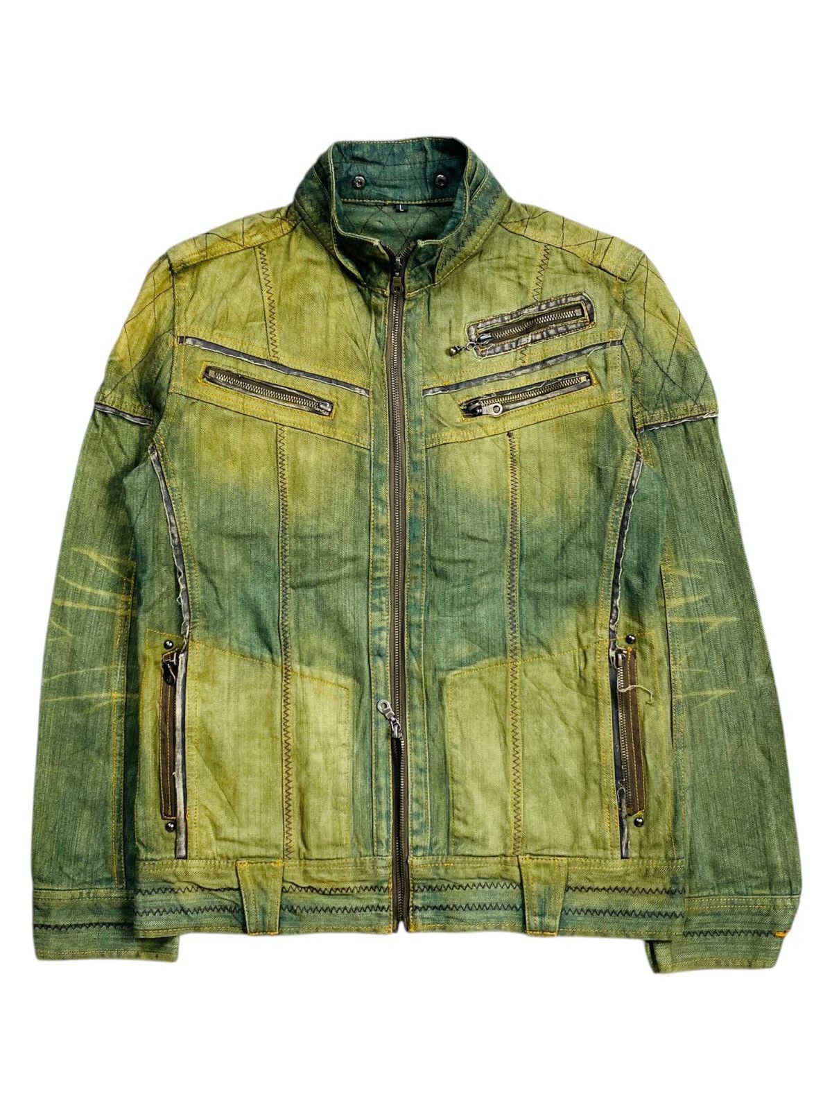 If Six Was Nine 2000s In The Attic - Apocalypse Style Mud Wash Denim Jacket Size US M / EU 48-50 / 2 - 1 Thumbnail