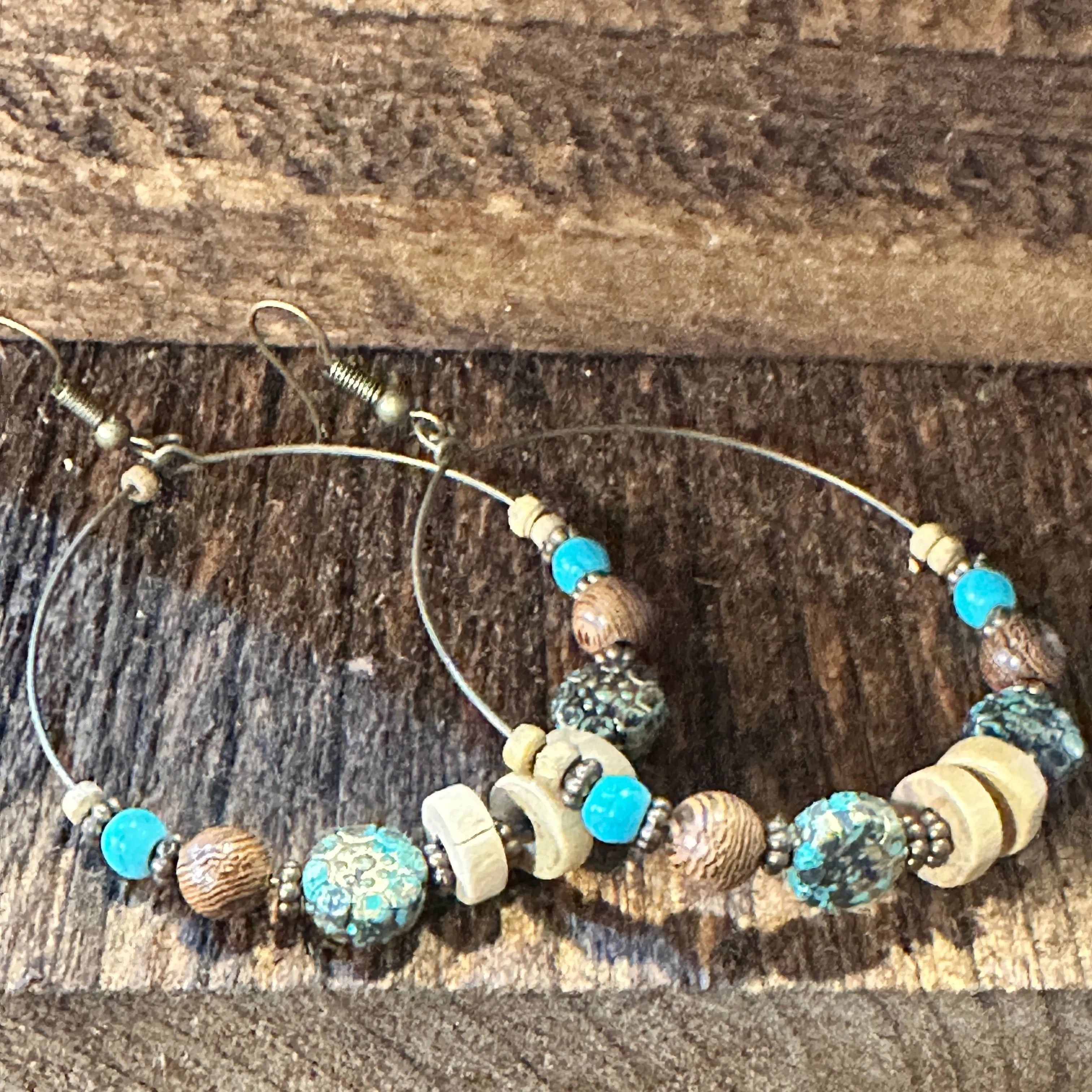 Other Handmade Western Hippie Copper Wire Colorful Wooden Beads Dr Size ONE SIZE - 7 Thumbnail