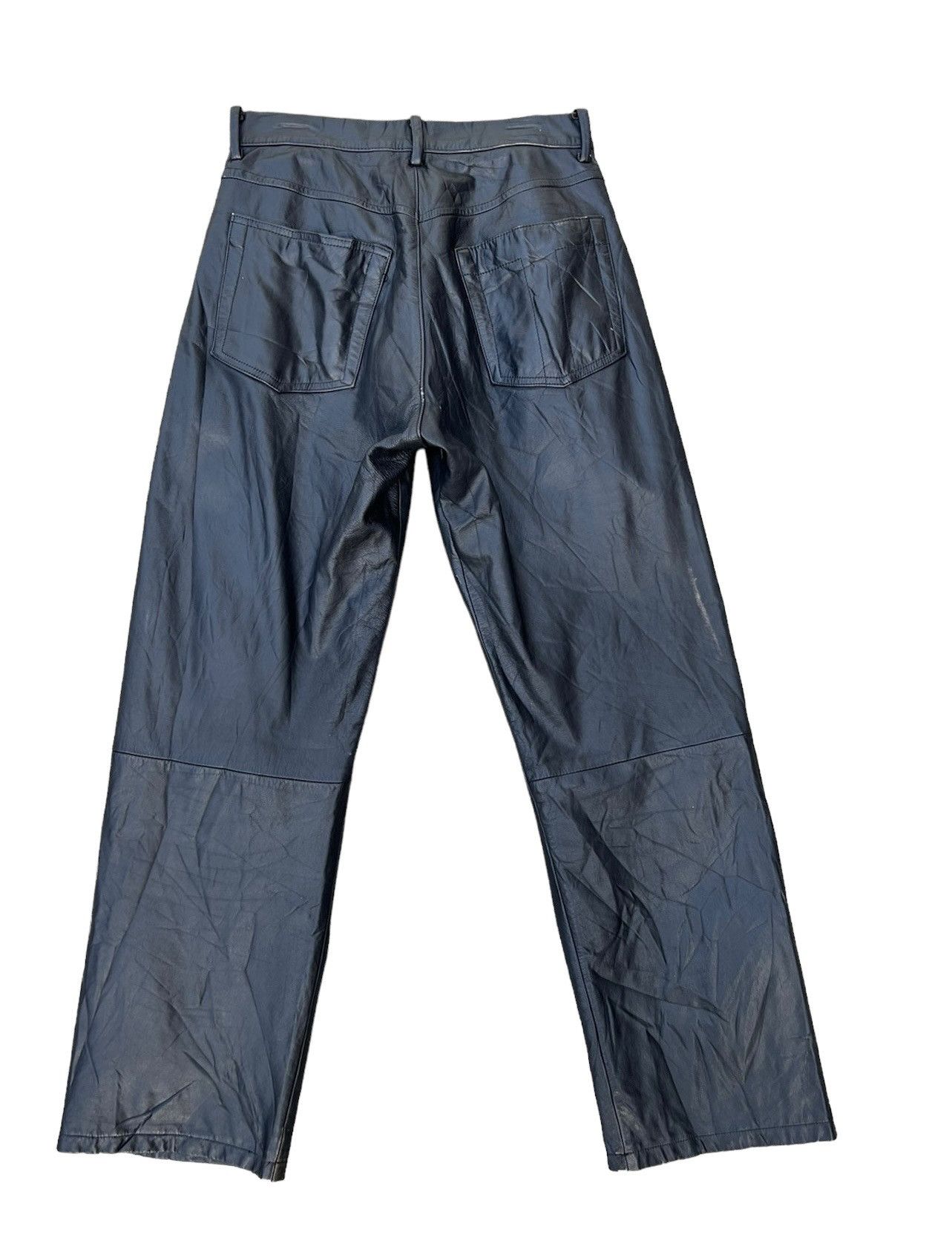 Leather Vintage Tete Homme Japan Patina Black Cowhide Leather Pant Size US 28 / EU 44 - 2 Thumbnail