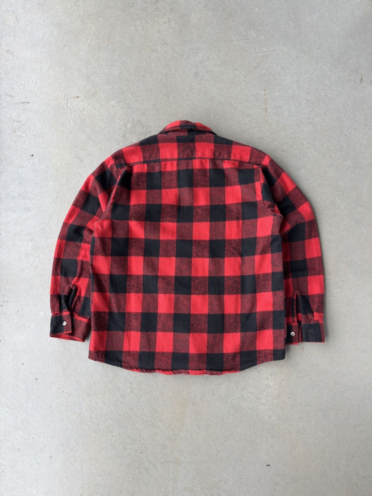 Vintage Vintage 90s Winston Red and Black Plaid Flannel Size US L / EU 52-54 / 3 - 2 Thumbnail