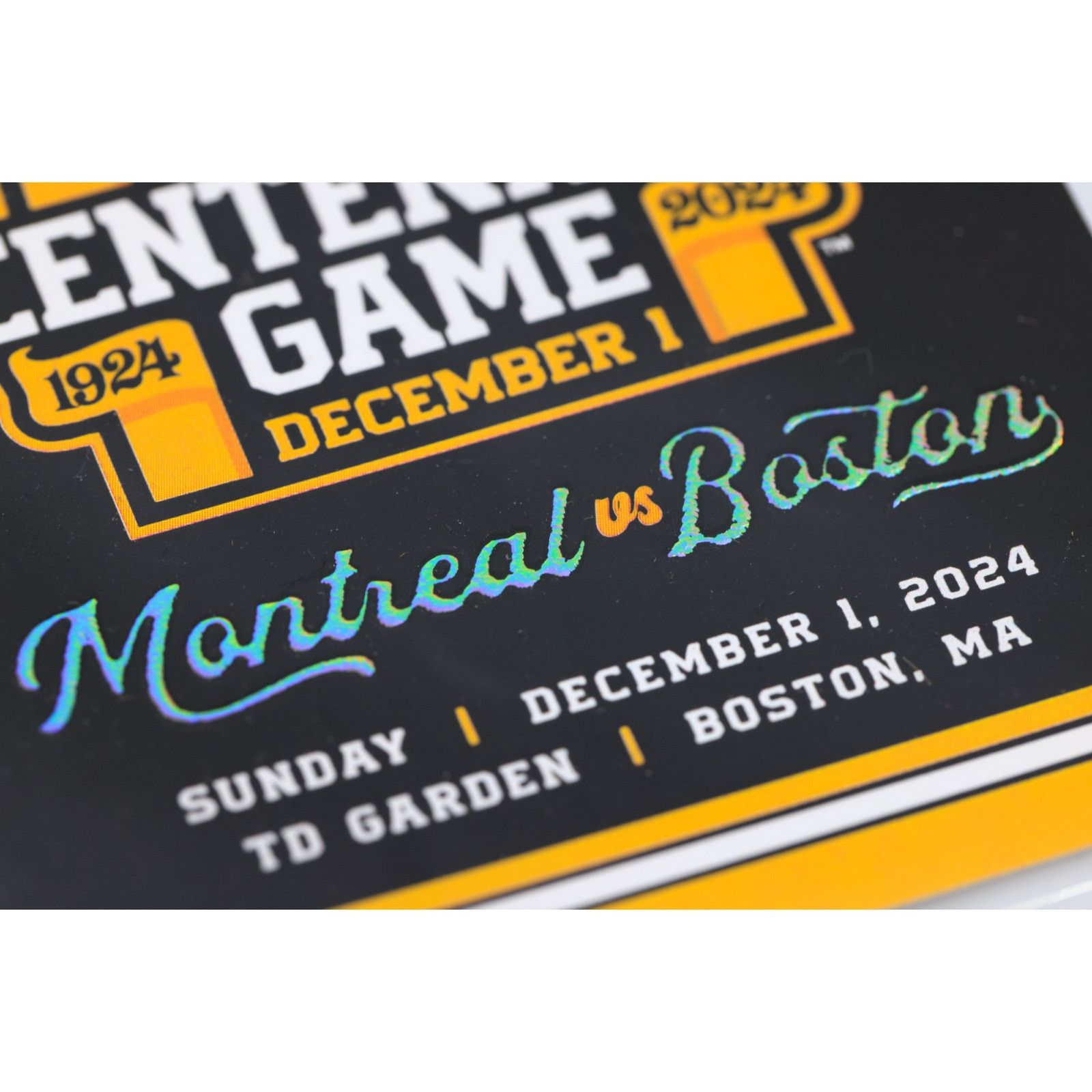 NHL Boston Bruins v Montreal Canadiens Centennial Commem. Ticket Size ONE SIZE - 5 Thumbnail