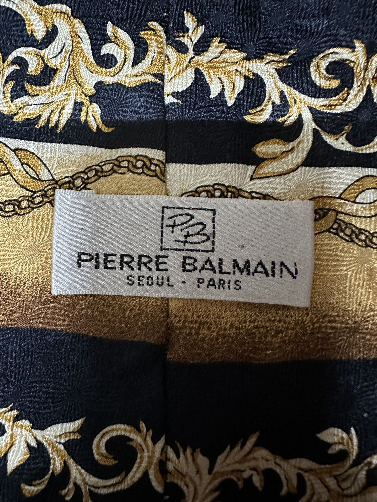 Balmain Pierre Balmain Silk Tie Size ONE SIZE - 7 Thumbnail