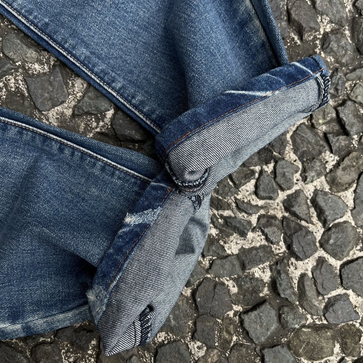 RRL Ralph Lauren Vintage Double RL Cut 528 Slim Boot Distressed Denim Size US 31 - 22 Thumbnail
