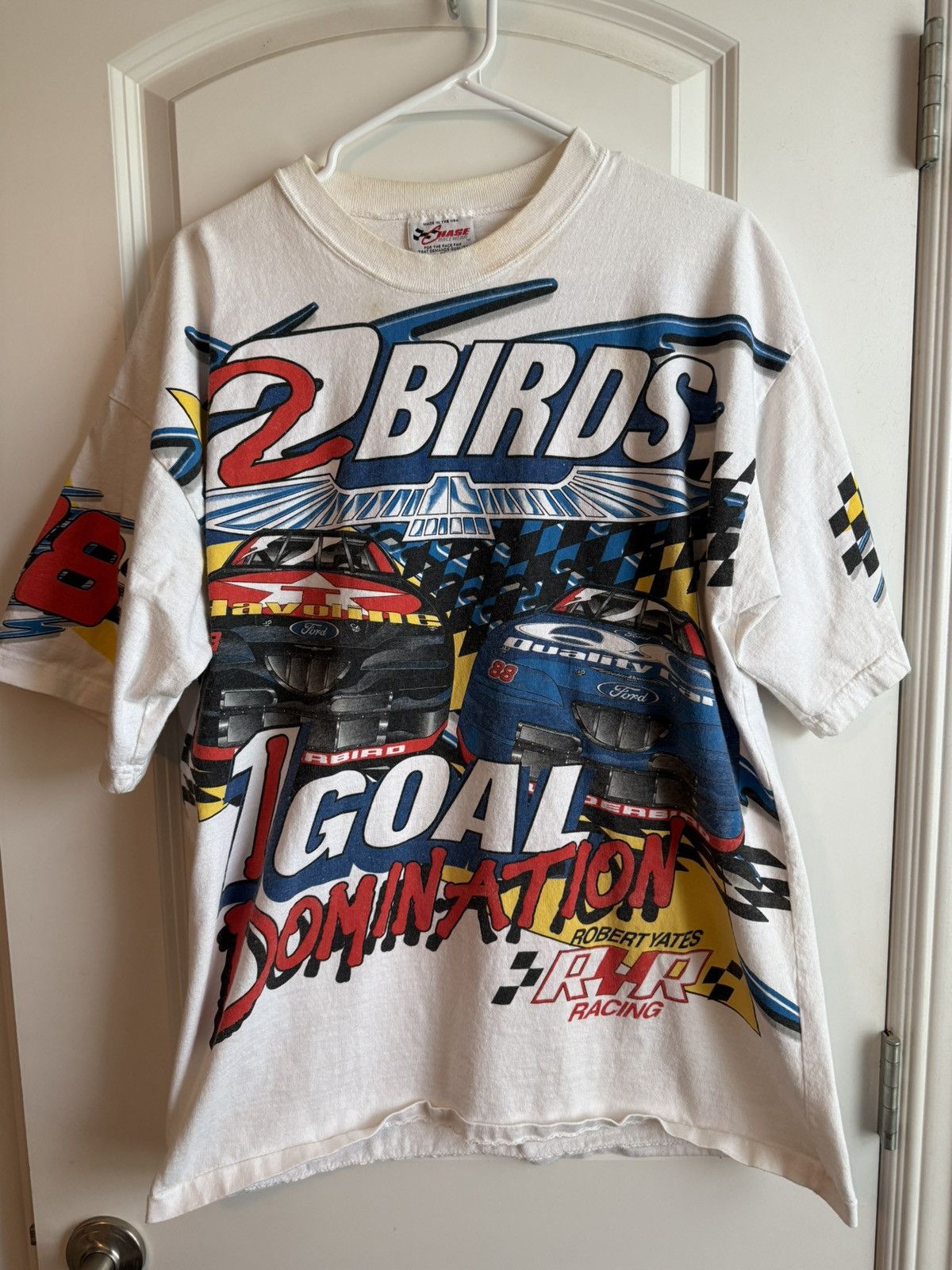 Vintage Vintage Robert Yates 2 birds Nascar Racing XL T-Shirt Size US XL / EU 56 / 4 - 5 Thumbnail