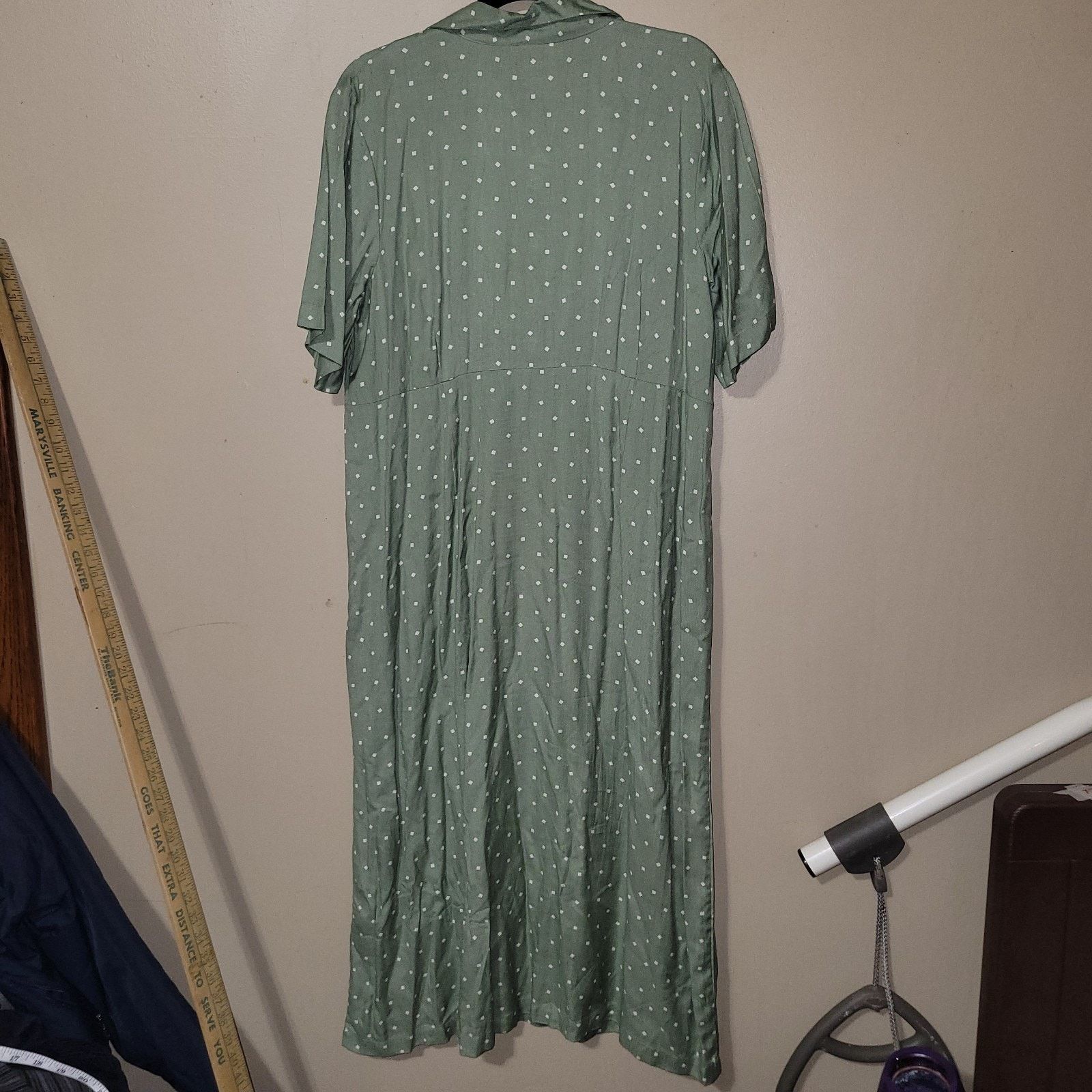 & Other Stories Only Necessities Dress Green Square Poka Dot SZ 16W Size XXL / US 16-18 / IT 52-54 - 5 Thumbnail