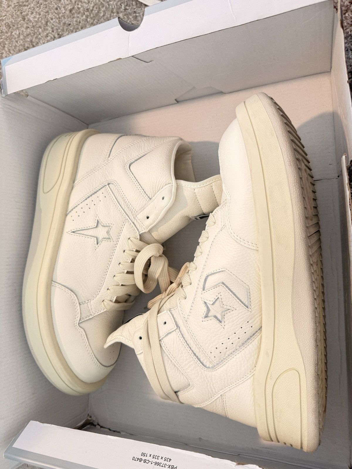 Rick Owens x Converse TURBOWPN Mid DRKSHDW “Egret”