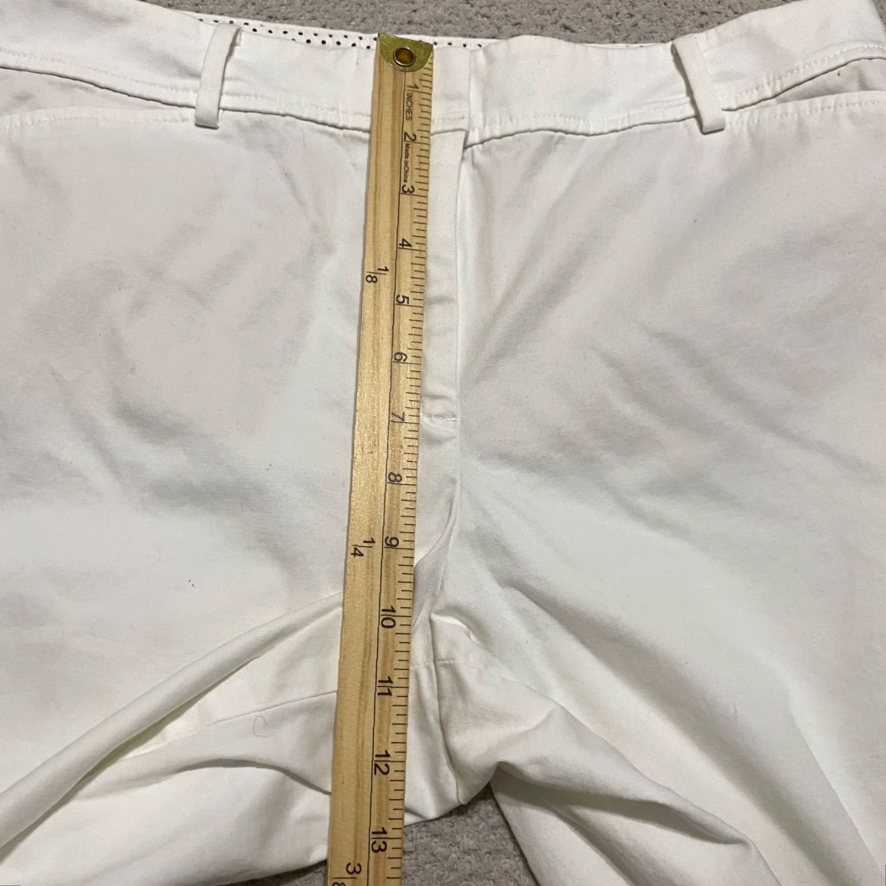 Talbots Talbots Womens 12P Shorts White Chino Bermuda Outdoor Walking Petite High Rise Flats Front Pockets Casual Travel Mens Womens Boys Girls Size 34" / US 12 / IT 48 - 6 Thumbnail