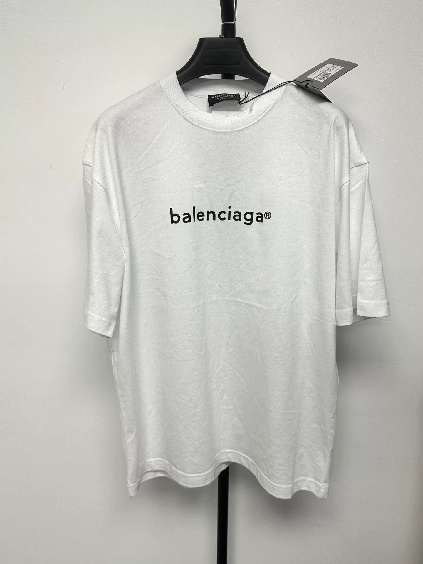 Balenciaga Balenciaga Logo Men's White XS T-Shirt Size US XS / EU 42 / 0 - 1 Thumbnail