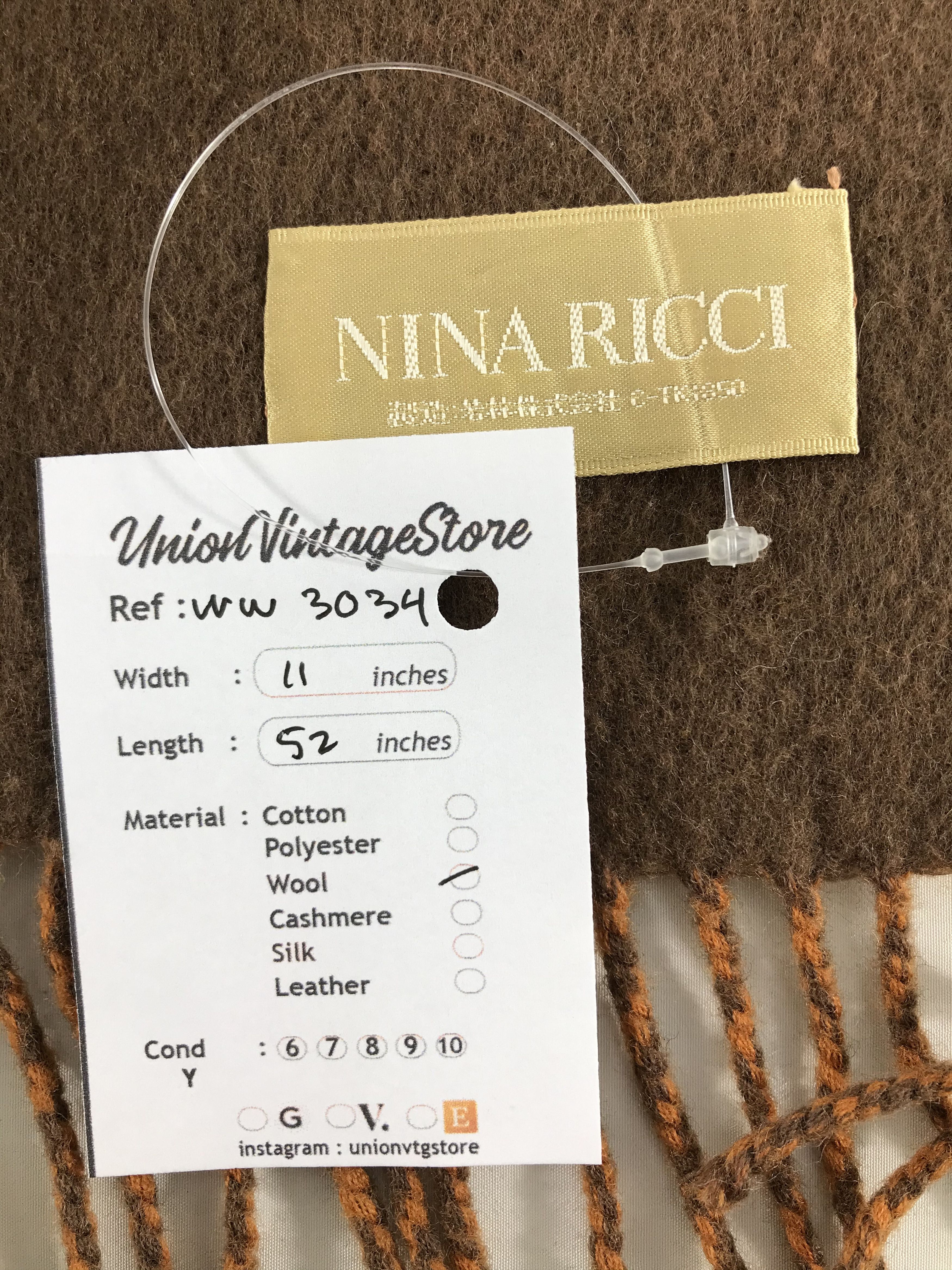 Vintage Nina Ricci Scarf / Muffler / Neckwear - WW3034 Size ONE SIZE - 5 Thumbnail