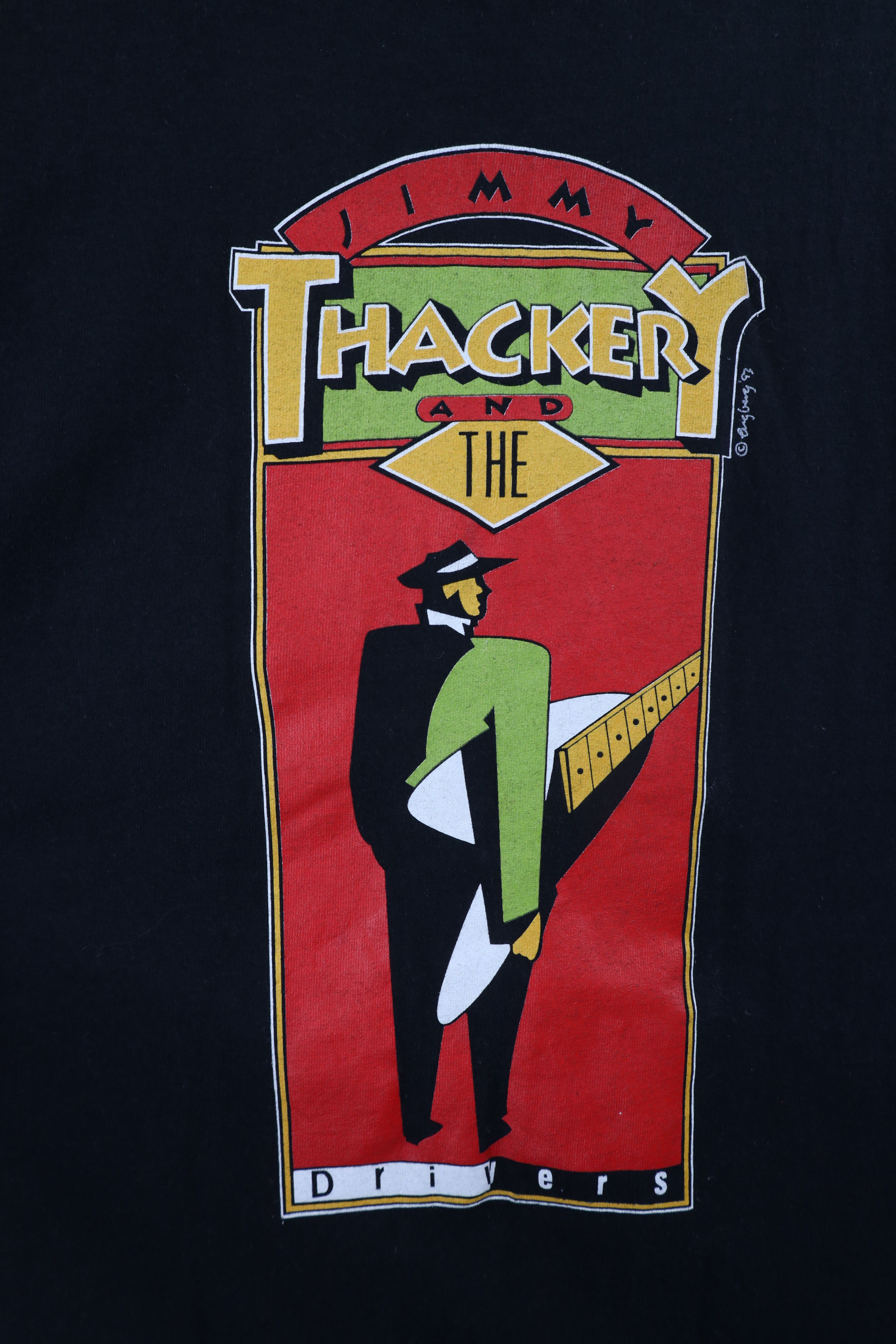 Vintage Vintage 90s Jimmy Thacker and the Drivers Band T-Shirt Size US XL / EU 56 / 4 - 4 Thumbnail