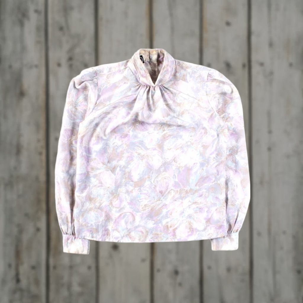 Vintage Los Angeles Top Company Floral Pastel Blouse Small Size S / US 4 / IT 40 - 1 Thumbnail
