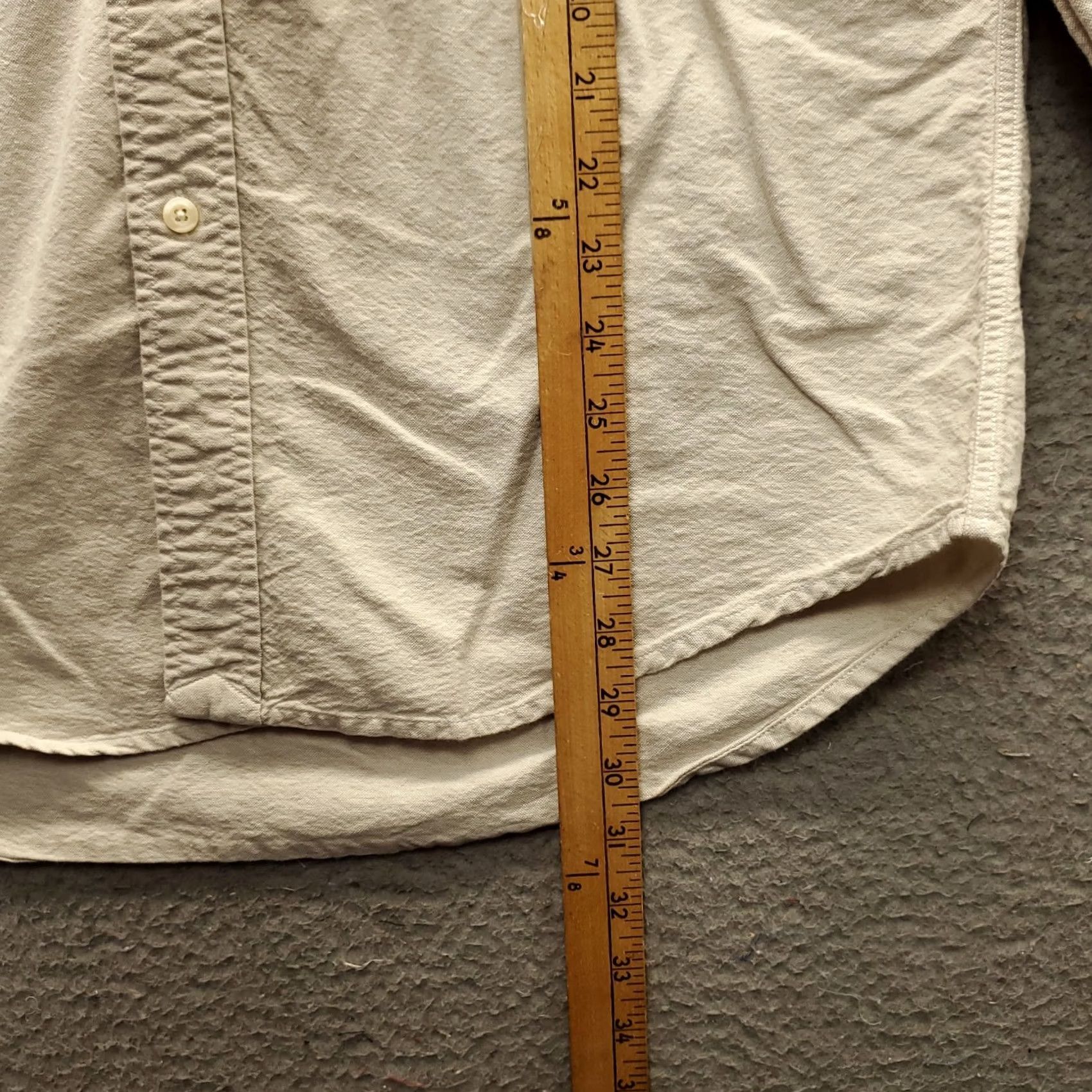 Ralph Lauren Ralph Lauren Dress Shirt Mens Size 17 Brown Oxford Long Sleeve Collared Button Down Size 46R - 3 Thumbnail