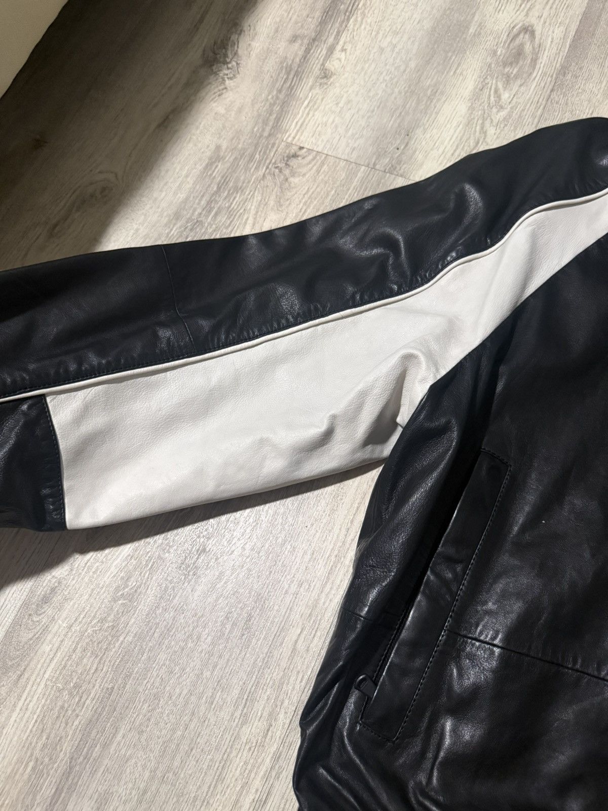 J.Lindeberg j. lindeberg mens lex leather track jacket Medium Lamb Size US M / EU 48-50 / 2 - 3 Thumbnail