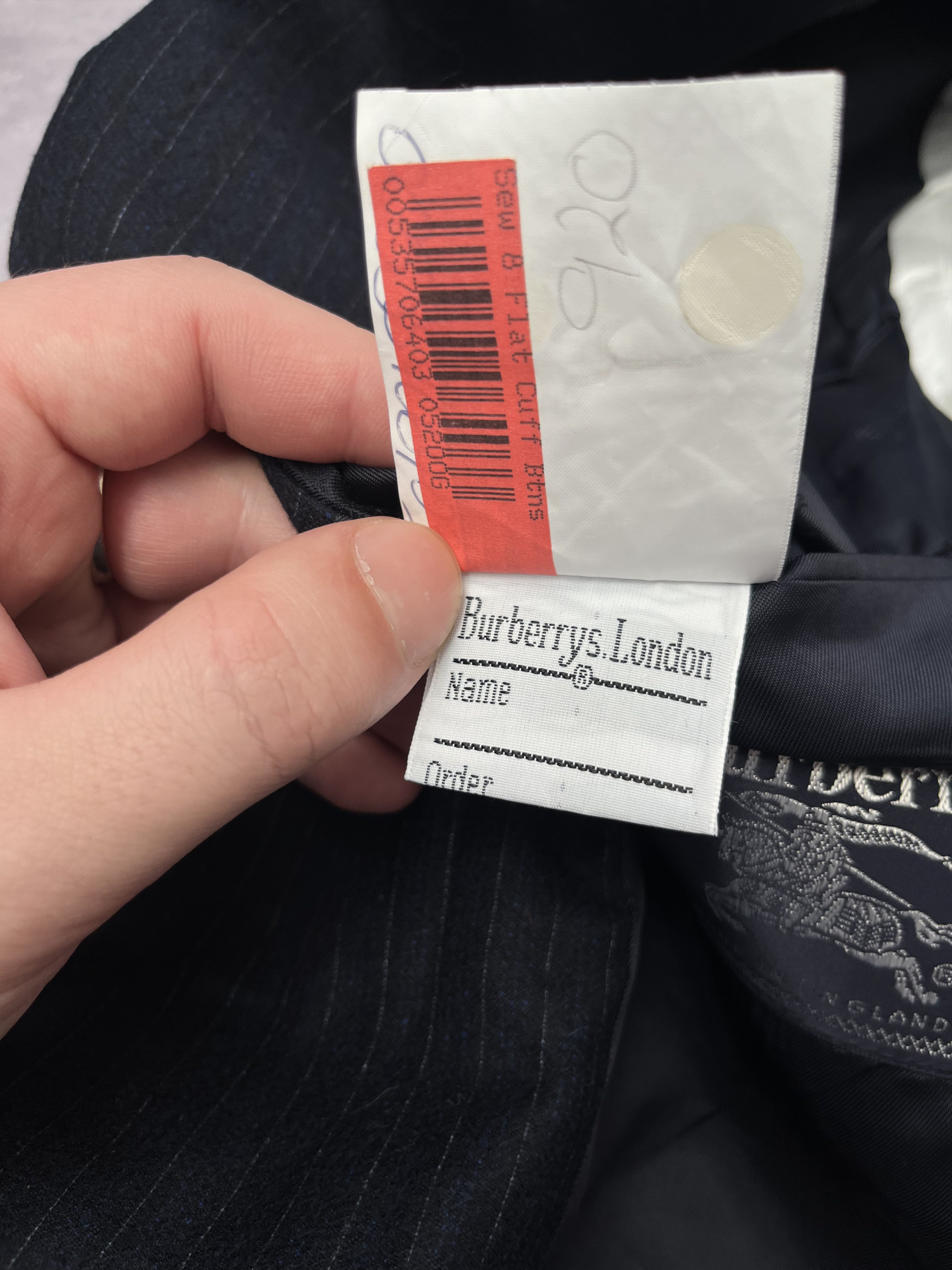 Burberry Vintage Burberry's Wool Cashmere Suit Pinstripe Size 42R Size 42R - 15 Thumbnail