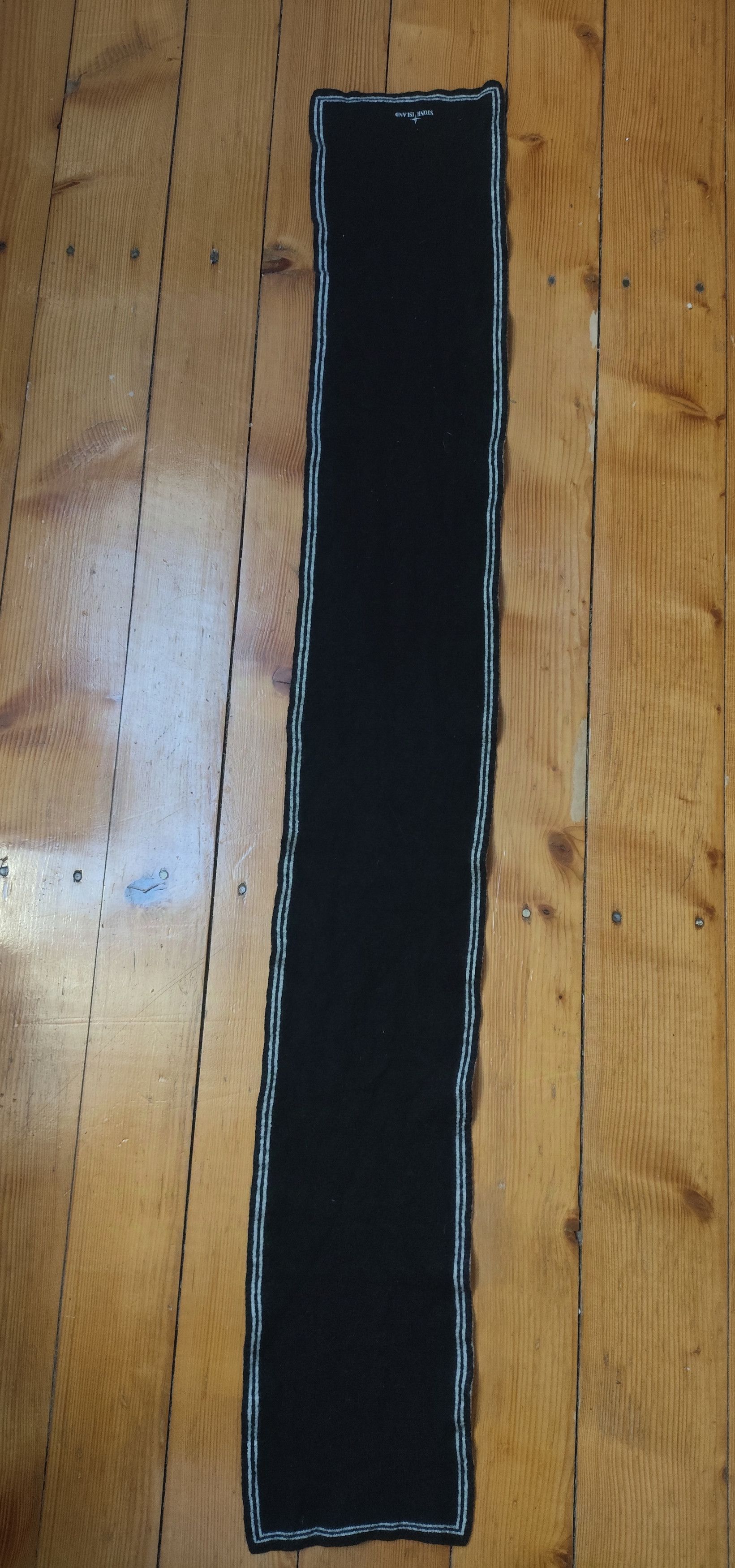 Stone Island × Vintage Vintage wool scarf two toned Black and white stone island Size ONE SIZE - 3 Thumbnail