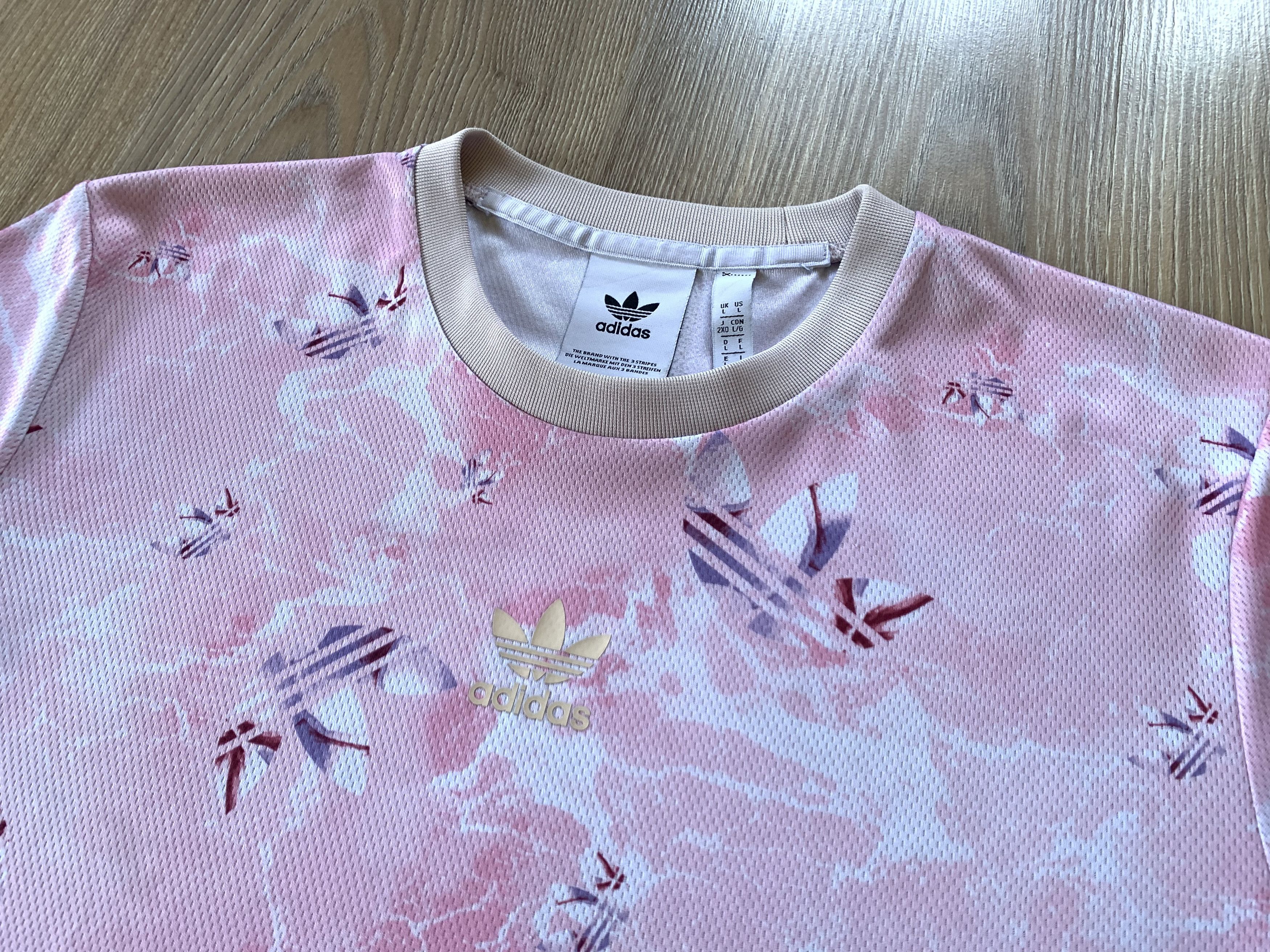 Adidas Adidas Unisex Pink Centr Logo Printed Training T-Shirt Size US L / EU 52-54 / 3 - 4 Thumbnail