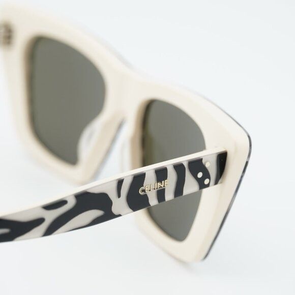 Celine Celine CL40187I 99E Sunglasses White and Black Animal Size ONE SIZE - 5 Thumbnail
