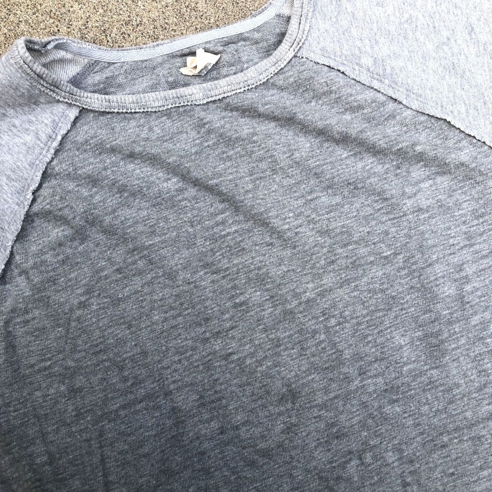Vintage WE THE FREE Sweater Women's LARGE Gray Pullover Crew Oversized Short Sleeve Size XL / US 12-14 / IT 48-50 - 2 Thumbnail
