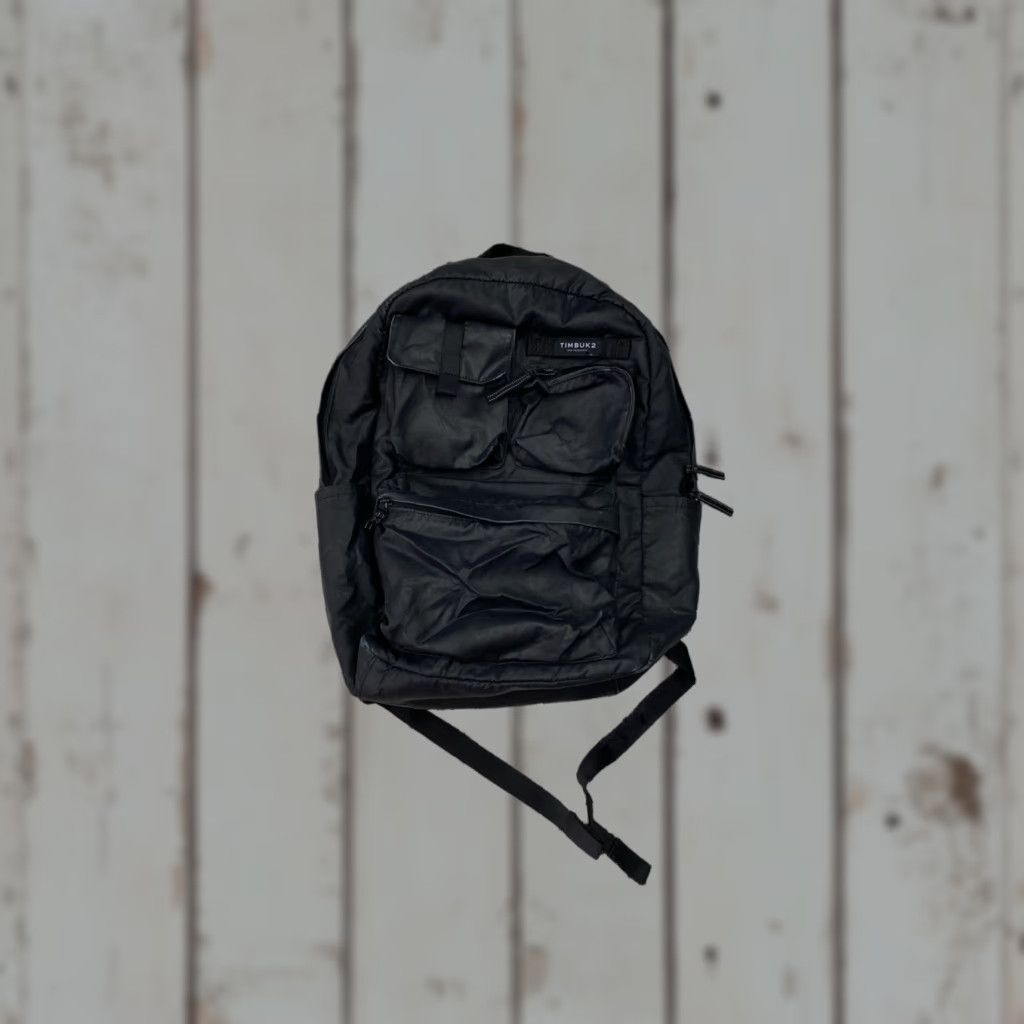 Vintage Timbuk2 Vinyl Laptop Backpack Black Unisex Medium Bag Backpack Travel Carryon Adjustable Straps Padded Nylon Vinyl Water Repellent Size ONE SIZE - 1 Thumbnail