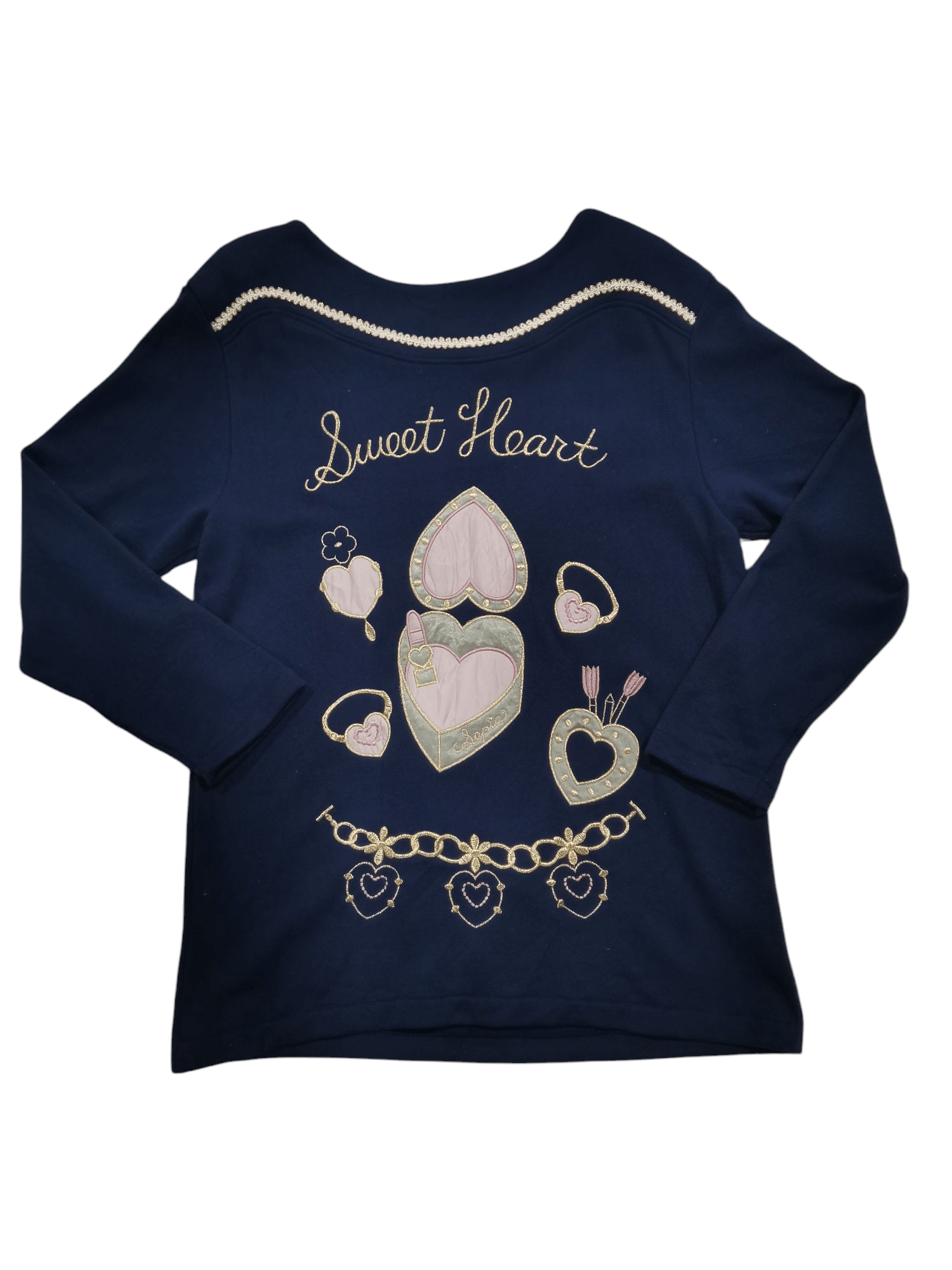 Designer × Vintage Vintage BG Sepia Sweet Heart Long Sleeve T-Shirt Size US M / EU 48-50 / 2 - 2 Thumbnail