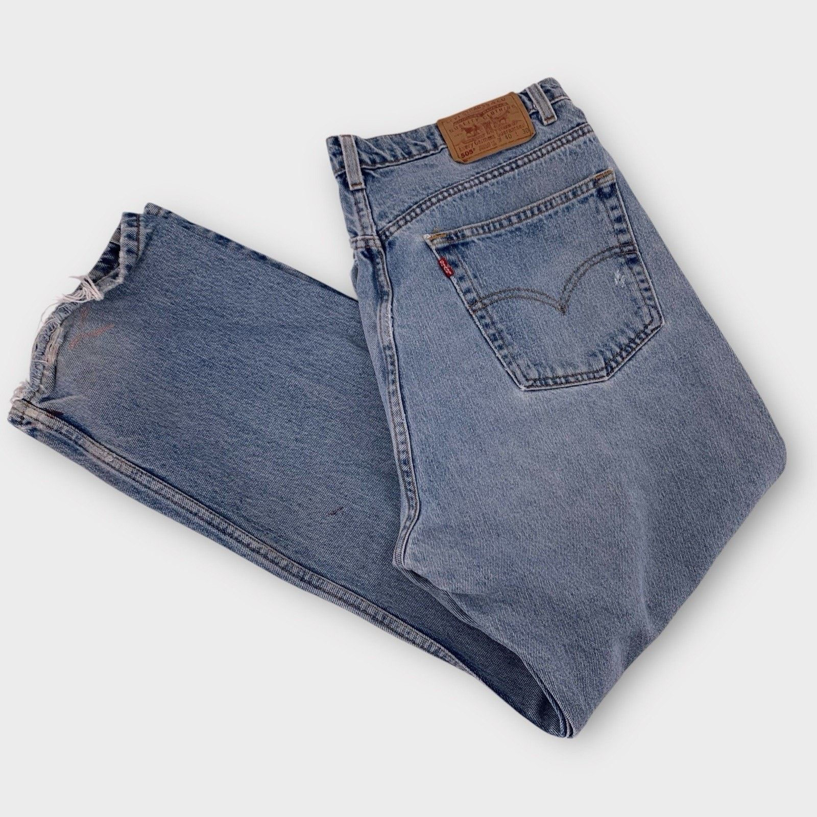 Levi's VTG Levi's 505 36x30" Blue Jeans Y2K MADE IN USA Distressed Size US 36 / EU 52 - 17 Thumbnail