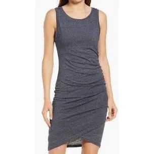 Treasure & Bond Treasure & Bond Ruched Side Sleeveless Dress Medium Charcoal Size XS / US 0-2 / IT 36-38 - 2 Thumbnail
