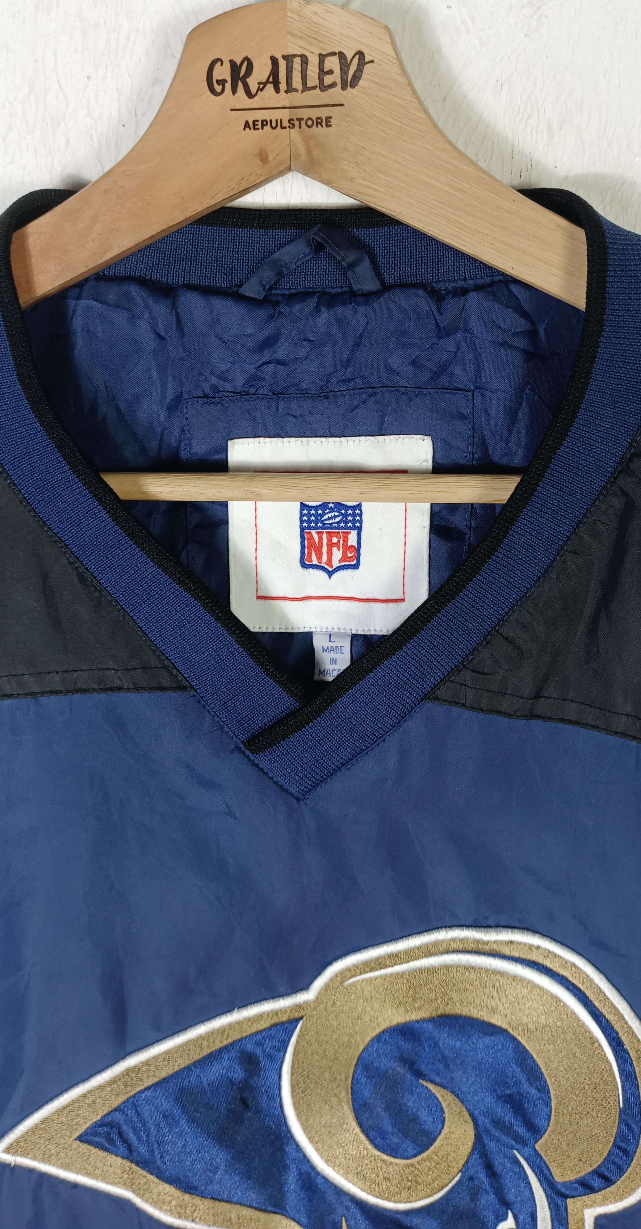 NFL NFL Saint Louis Rams Men Pullover Windbreaker Size US L / EU 52-54 / 3 - 8 Thumbnail