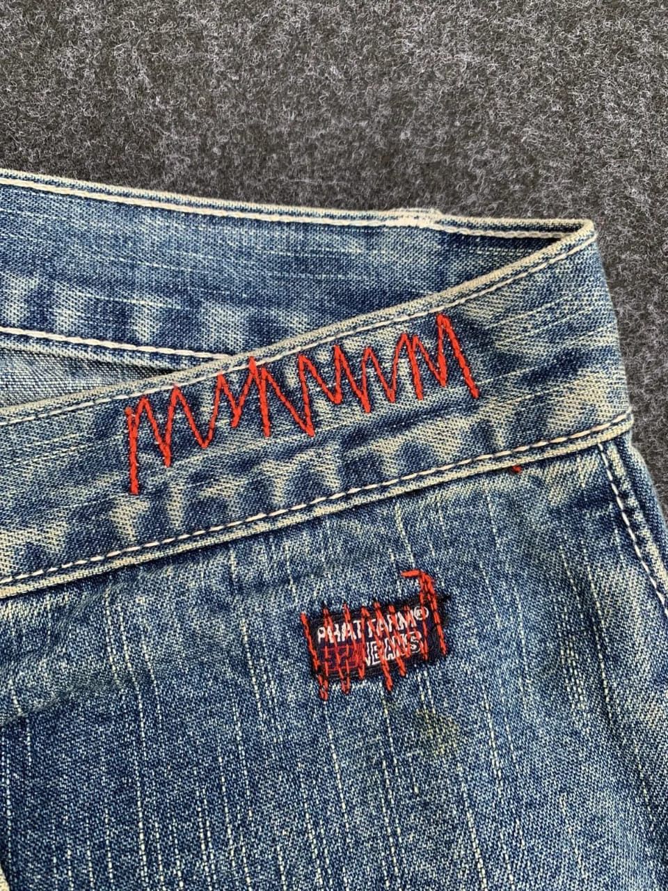 Phat Farm Vintage Phat Farm Baggy Patchwork Jeans – 90s Hip Hop Style Size US 34 / EU 50 - 11 Thumbnail