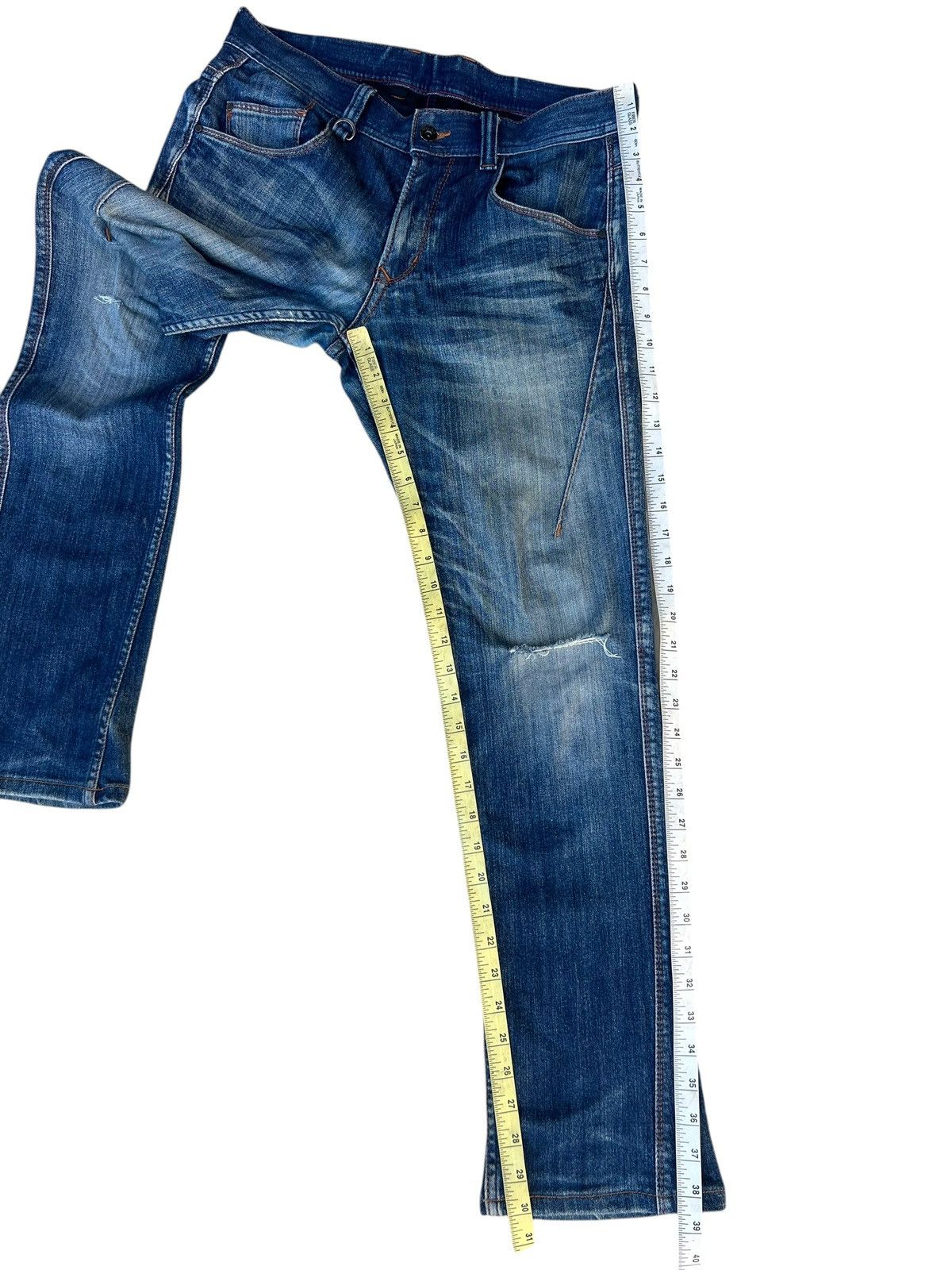 Nicole Club Distressed Mud Stretch Denim Nicole Hideaways Bootcut Jeans Size US 31 - 6 Thumbnail