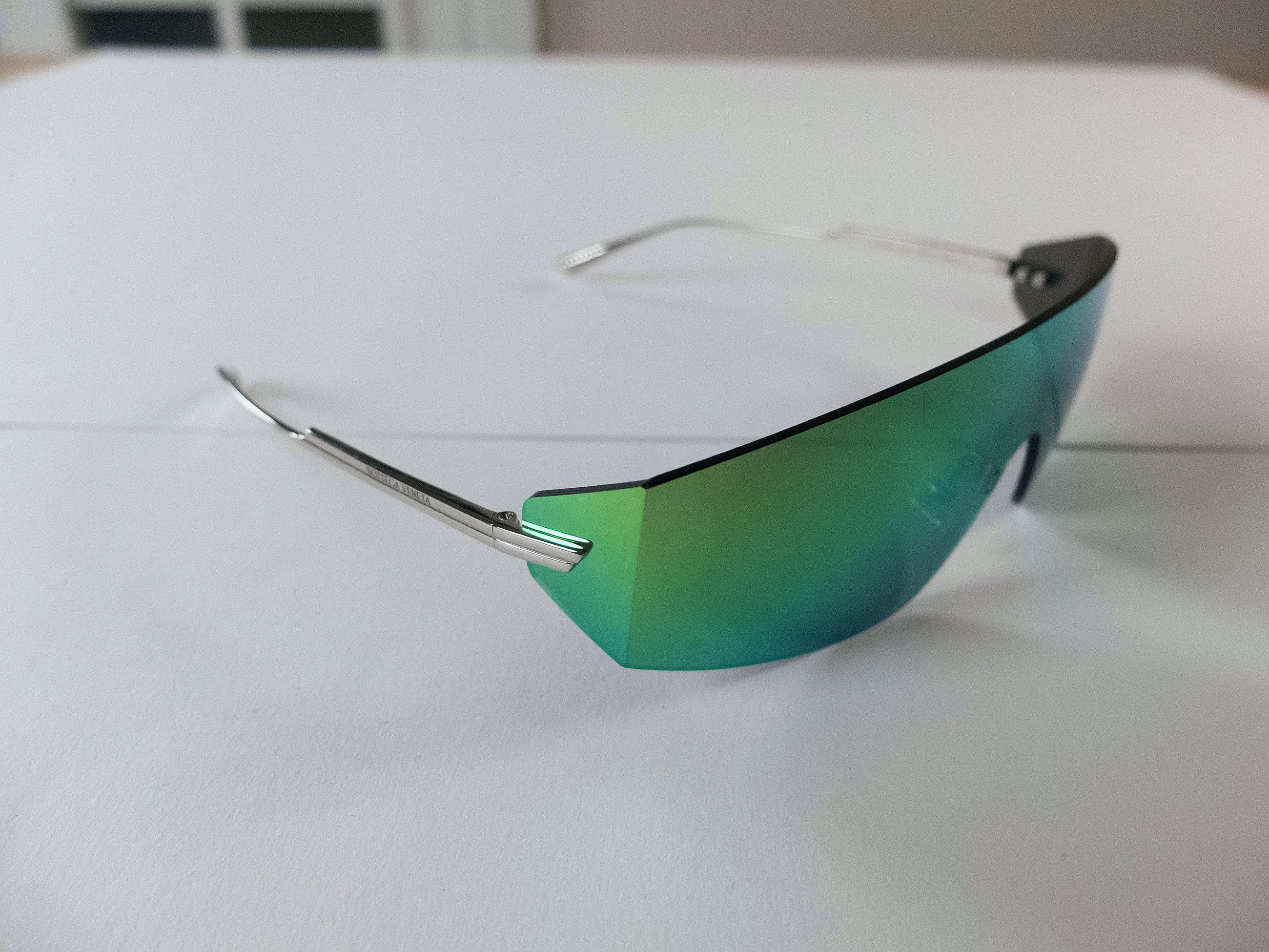 Bottega Veneta BOTTEGA VENETA green Shield mirrored sunglasses BV1199S Size ONE SIZE - 3 Thumbnail
