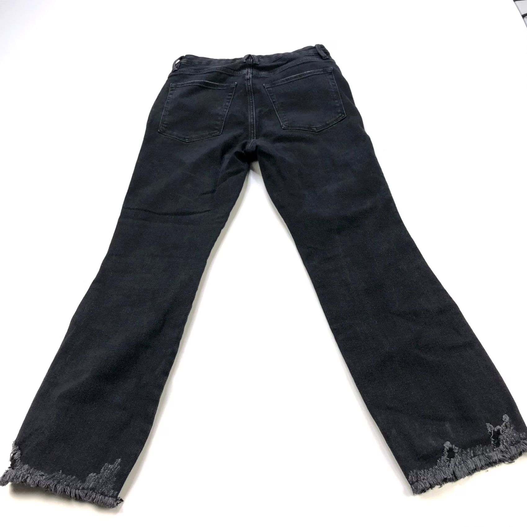 Good American Good American Good Curve Straight Jeans 27W 27L High Rise Distressed Black Womens 6 XS? Size ONE SIZE - 2 Thumbnail