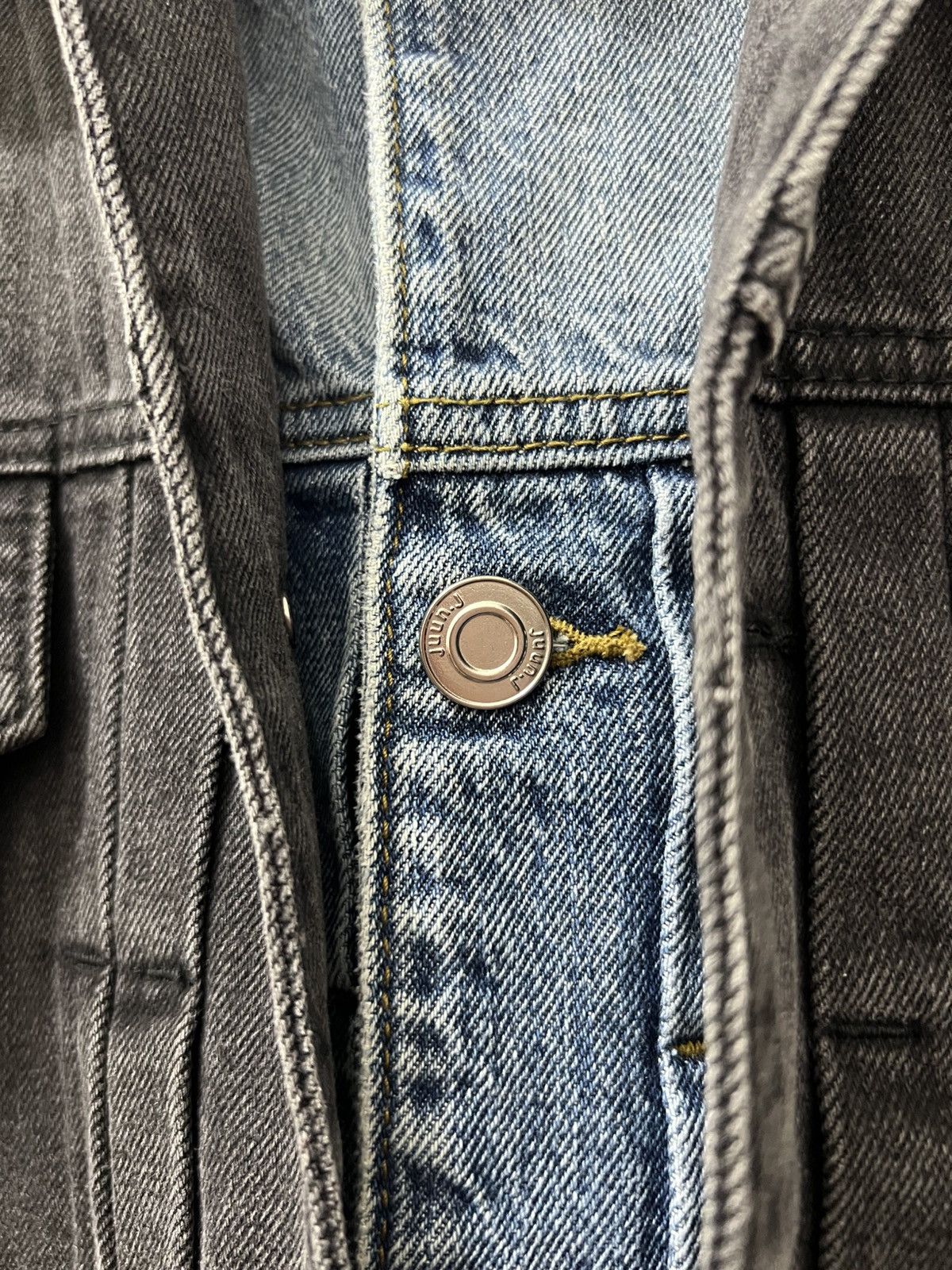 Juun.J Juun. J - S/S21 Layered Double Denim Trucker Jacket Size US S / EU 44-46 / 1 - 9 Thumbnail