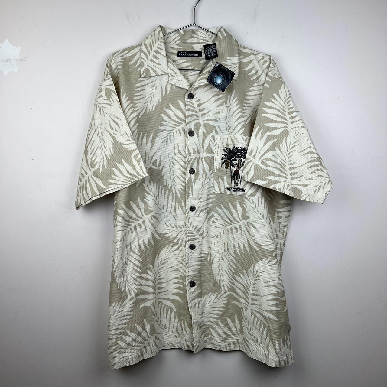 Vintage No Boundaries Tan and cream Hawaiian shirt Size US L / EU 52-54 / 3 - 2 Thumbnail