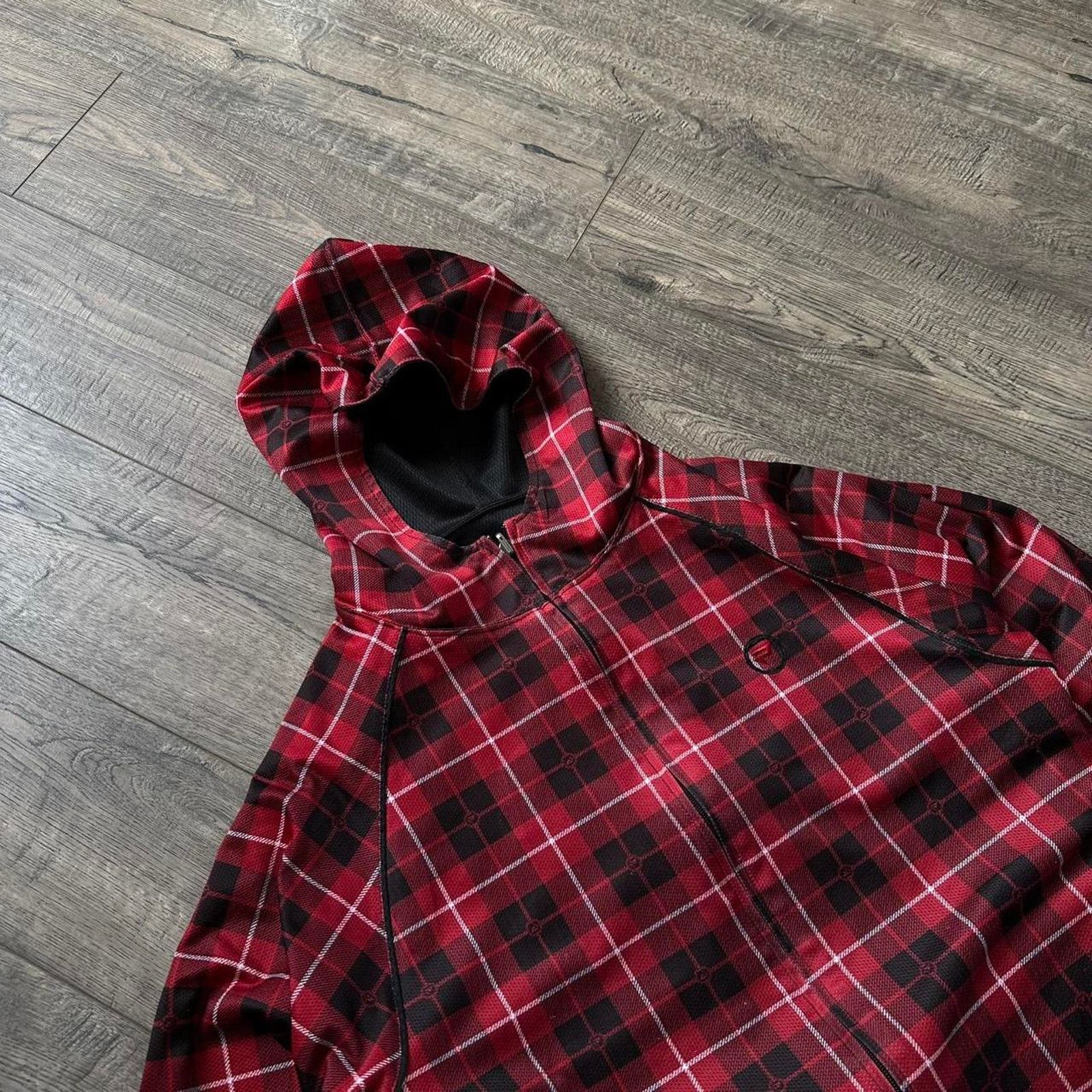 Vintage Vintage 00s Y2K Reversible Black Red Plaid Zip Up Hoodie Size US M / EU 48-50 / 2 - 5 Thumbnail