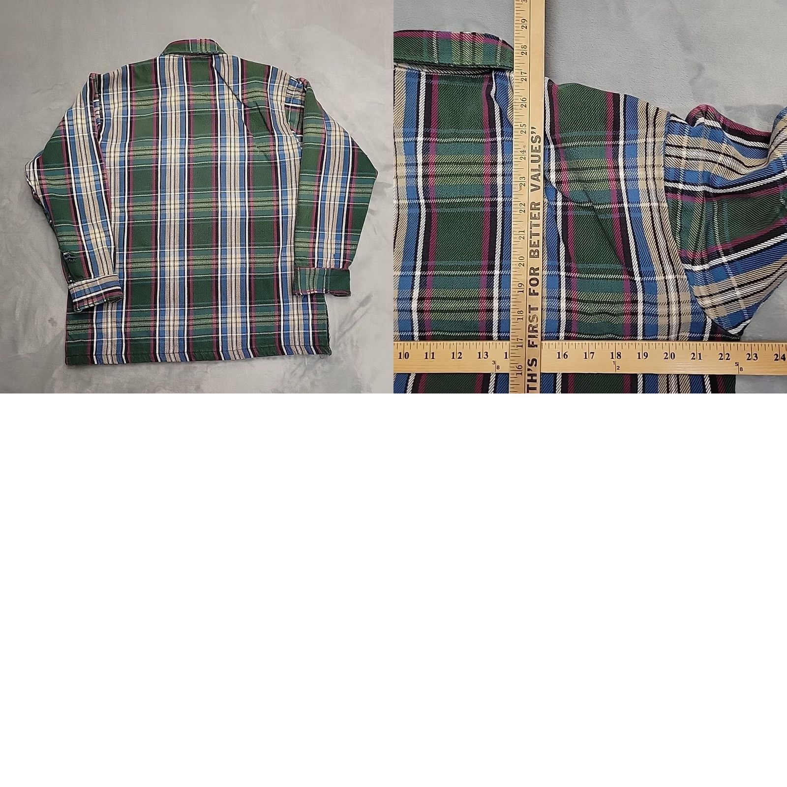 Vintage VINTAGE Five Brother Flannel Shirt Jacket Mens L Green Plaid Quilted Lined Workwear Grunge Size US L / EU 52-54 / 3 - 8 Thumbnail