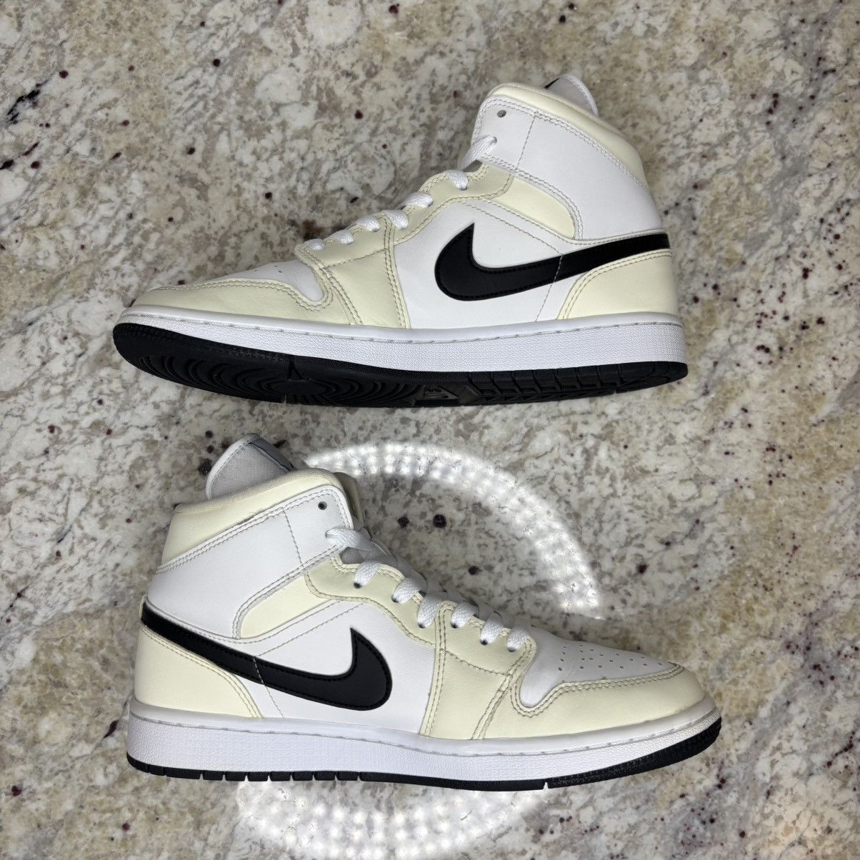 Jordan Brand Size 10W/8.5M - Jordan 1 Mid Coconut Milk Wmn CLEAN No Box Size US 10 / IT 40 - 3 Thumbnail