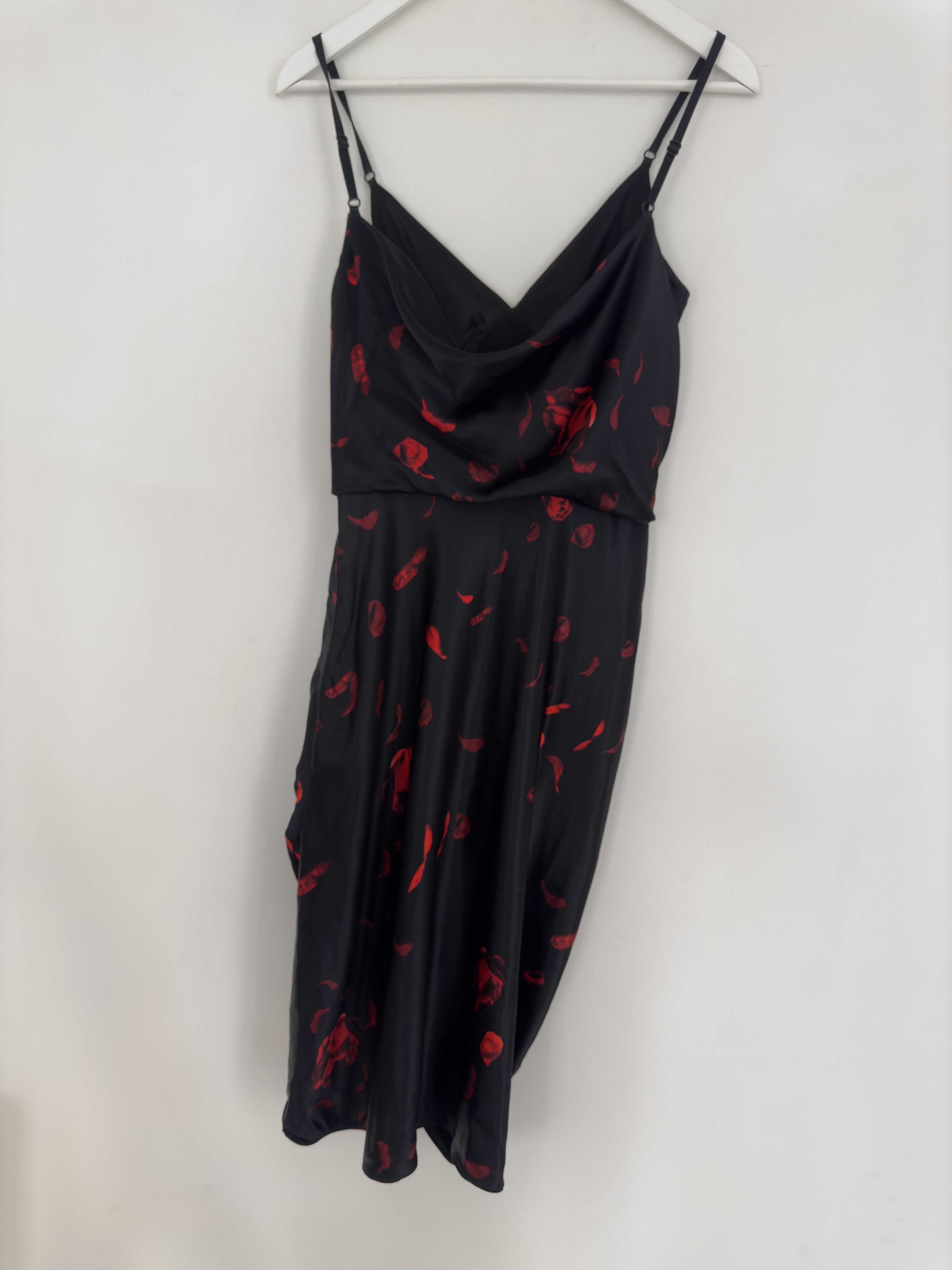 Alexander Wang Rose Print Cami Slip Dress, Black And Red - Alexander Wang Size S / US 4 / IT 40 - 6 Thumbnail