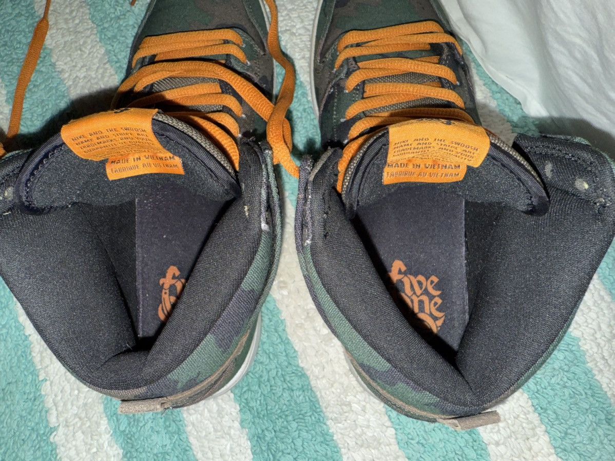Nike Nike “FiveOneO” SB Dunk Hi Camo 510, VVNDS! Tried-on once! Size US 11.5 / EU 44-45 - 10 Thumbnail