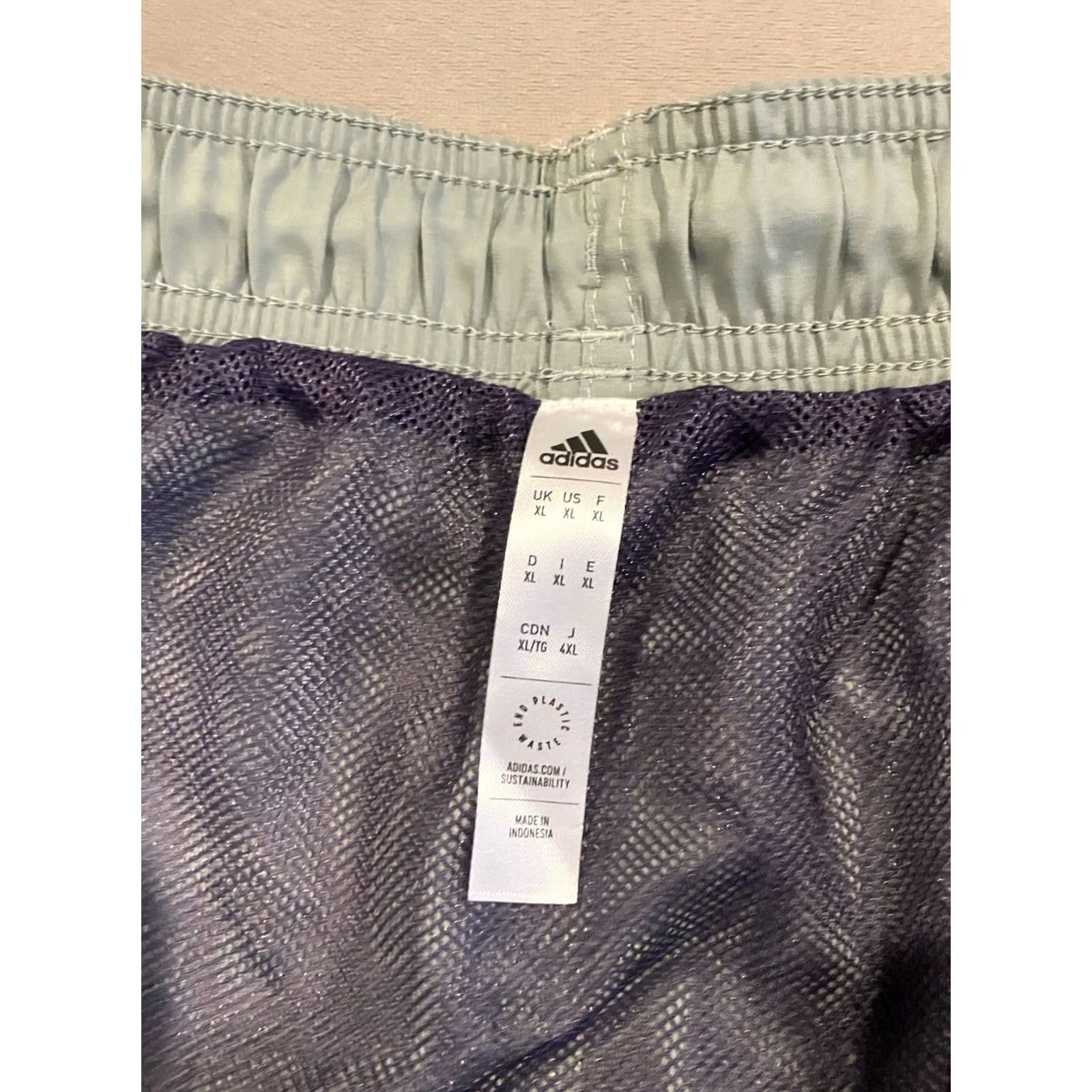 Adidas adidas Classic Bathing Suit Swim Shorts Size XL Silver Green Men's NWT Size US 36 / EU 52 - 3 Thumbnail