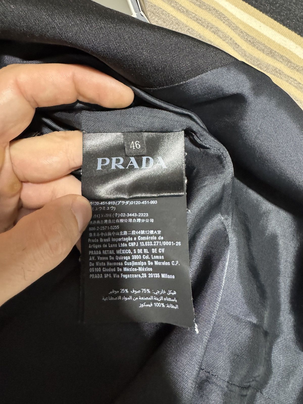 Prada Black prada 2018 rubber patch coat Size US S / EU 44-46 / 1 - 6 Thumbnail