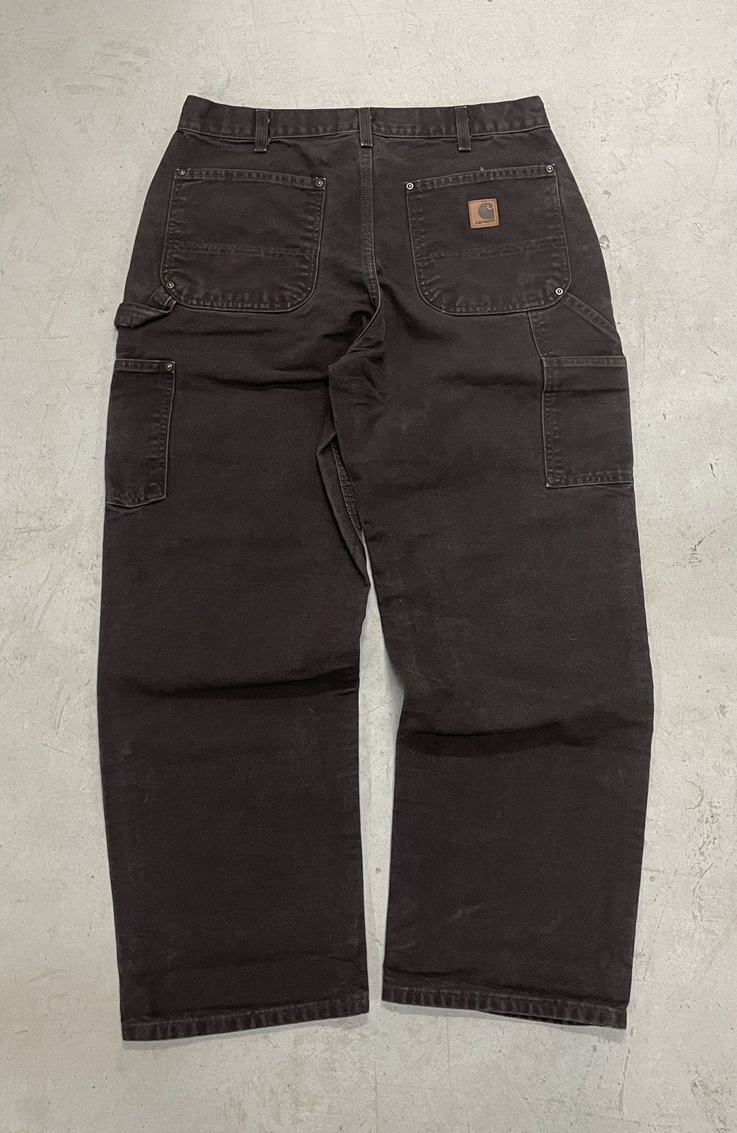 Carhartt × Vintage Crazy Vintage Carhartt Chocolate Brown Double Knee Pants 90s Size US 32 / EU 48 - 4 Thumbnail