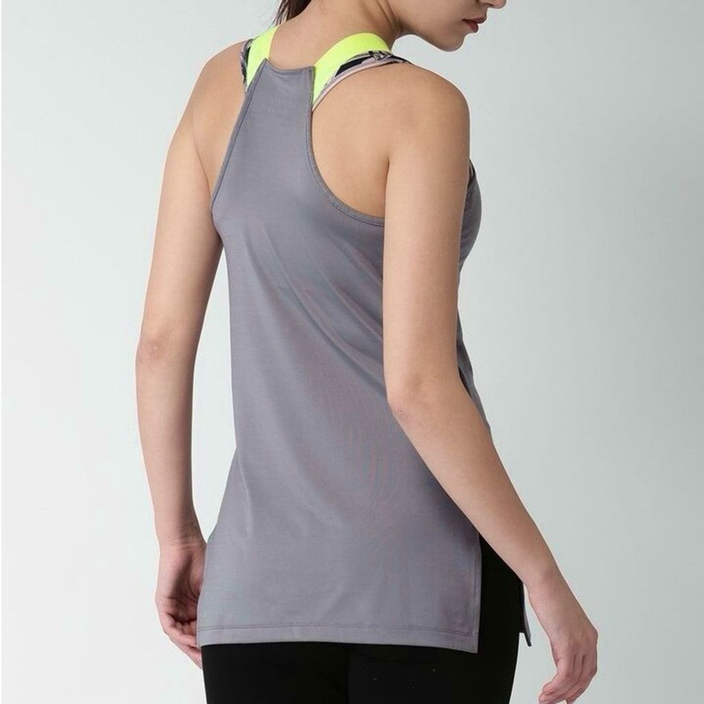 Nike Nike Grey Dri-Fit Performance Tank Top w/Neon Straps Size M Size M / US 6-8 / IT 42-44 - 3 Thumbnail