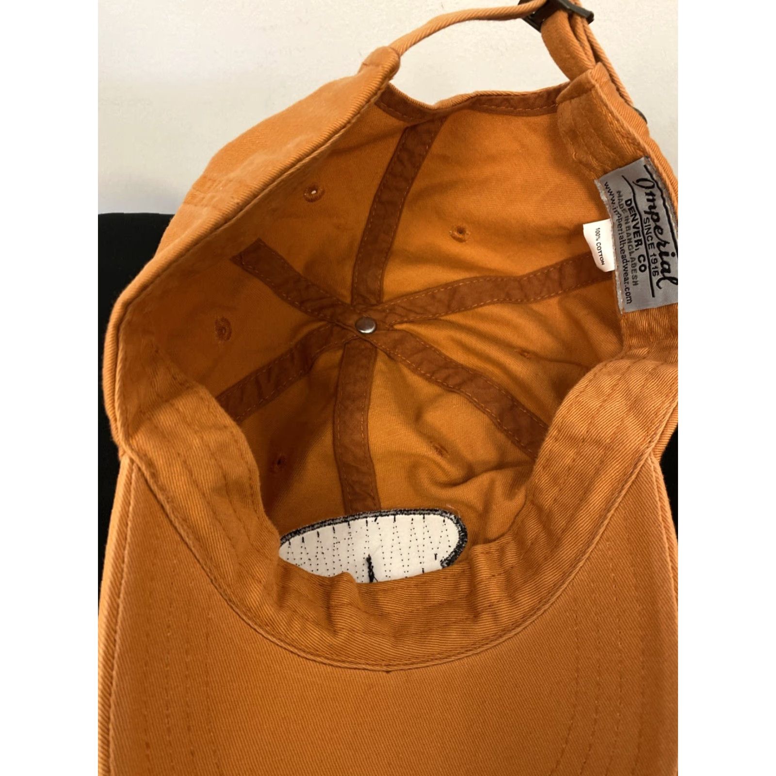 Imperial VINTAGE Imperial Baseball Cap Men Adjustable Orange Gold 100% Cotton Strapback Size ONE SIZE - 5 Thumbnail
